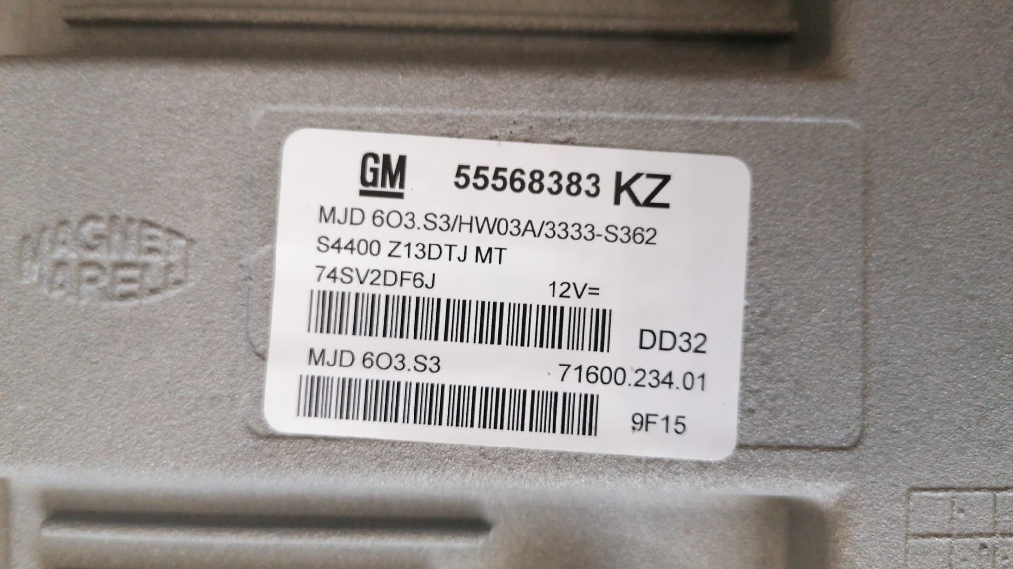 ECU CENTRALINA OPEL CORSA D 1.3 55568383 KZ HW03A MJD 603.S3