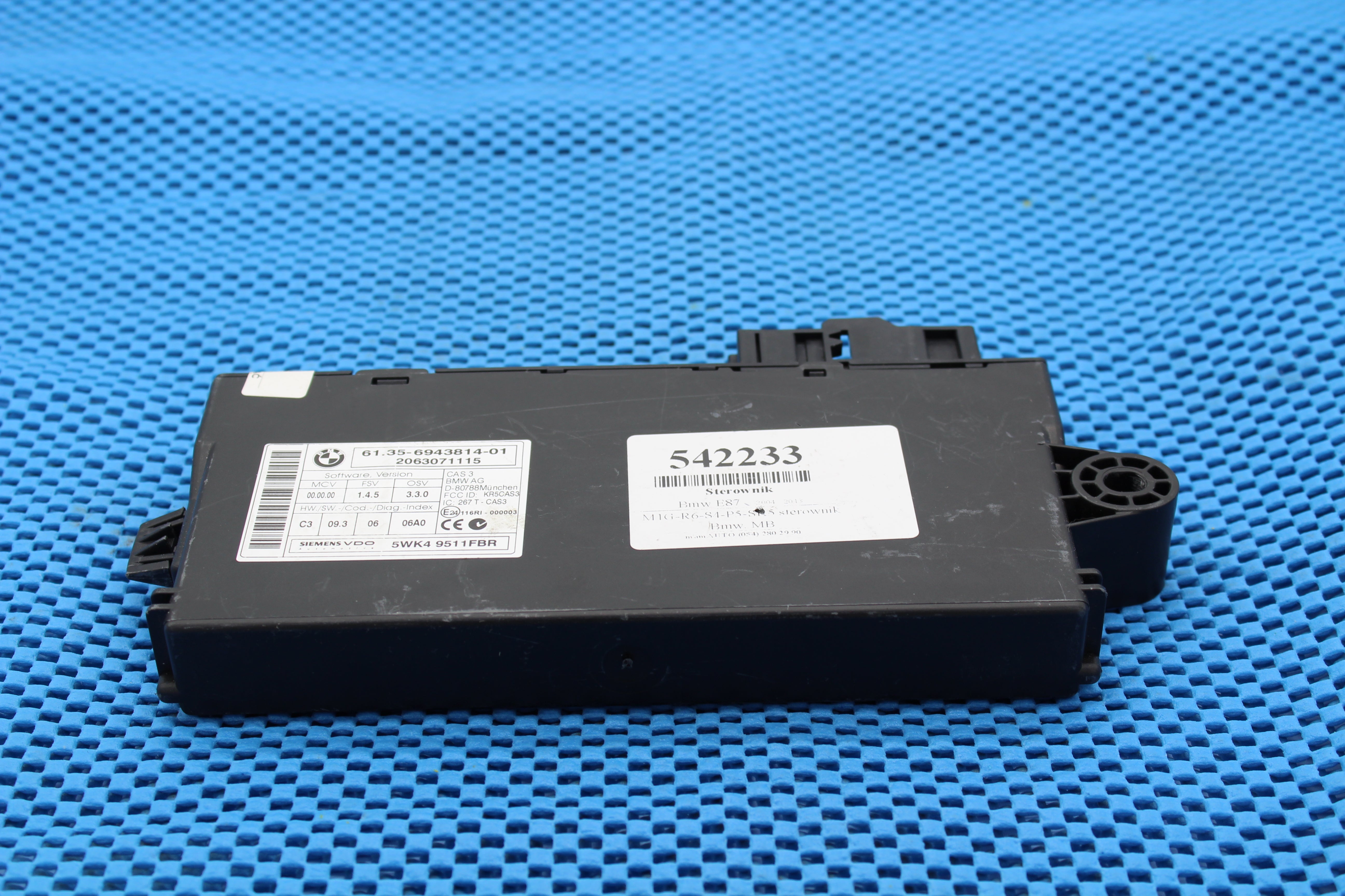 CAS 3 61.35-6943814-01 2062582968 SIEMENS VDO 5WK49511 6943814