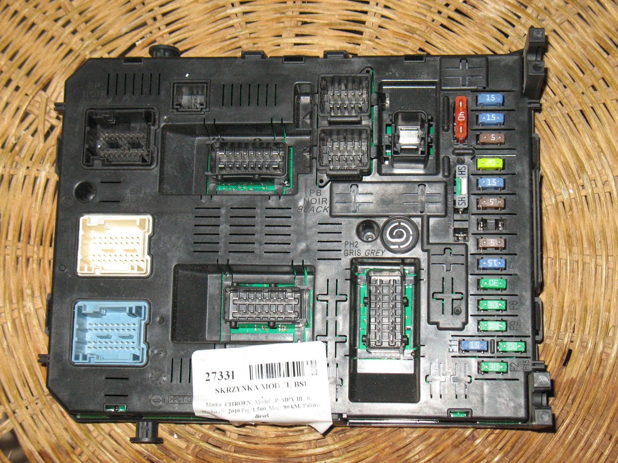 BODY BSI 04EV K01-00 PEUGEOT 308 1.6 HDi SR 5DR 966689538002