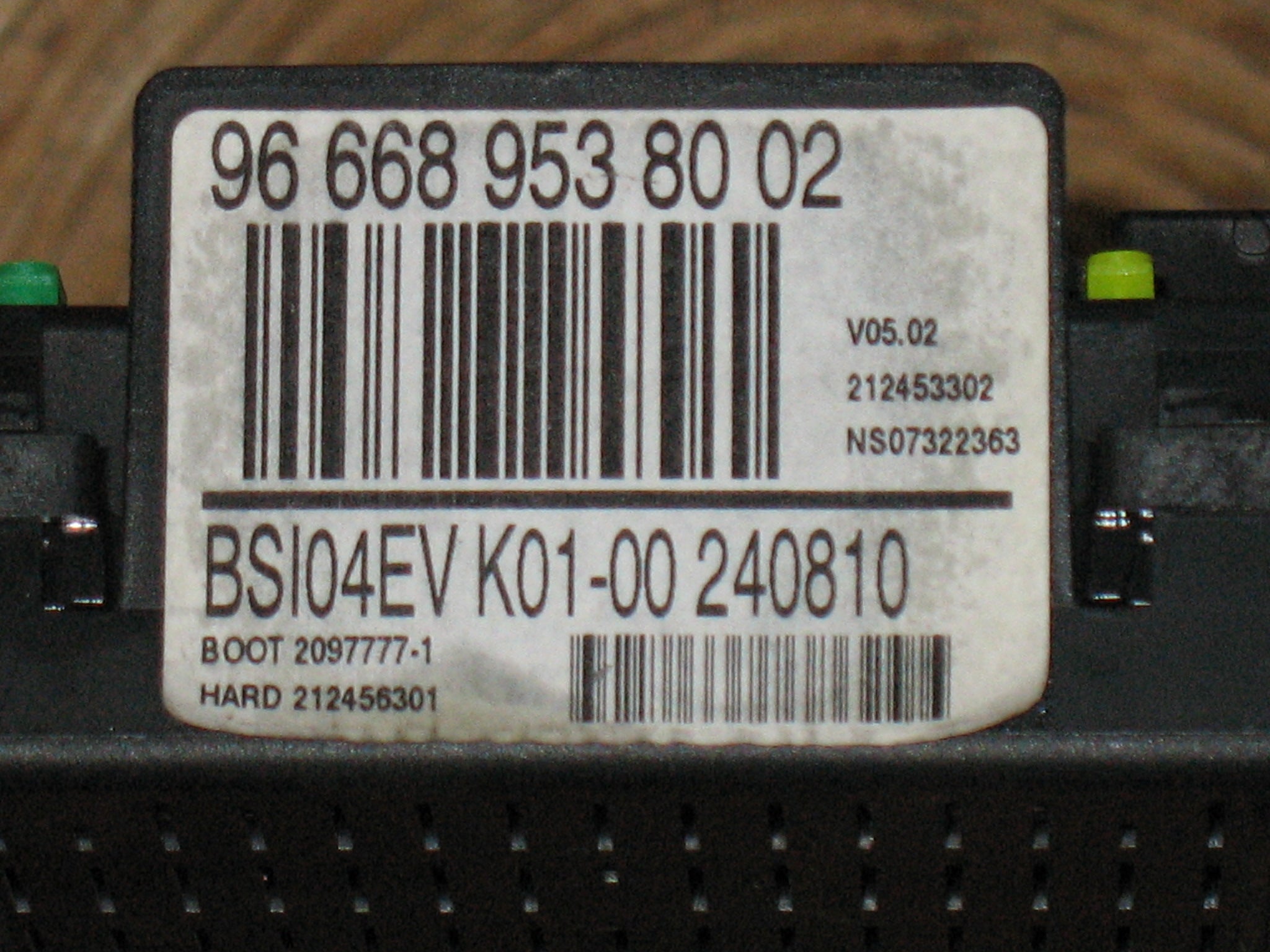 BODY BSI 04EV K01-00 PEUGEOT 308 1.6 HDi SR 5DR 966689538002