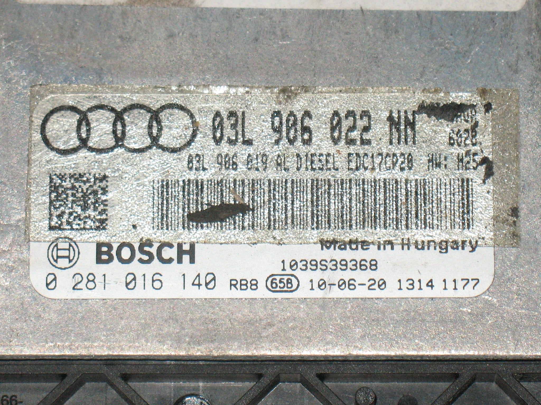 Ecu EDC17CP20 AUDI A4 A5 2.0TDI 0281016140 03L906022NN