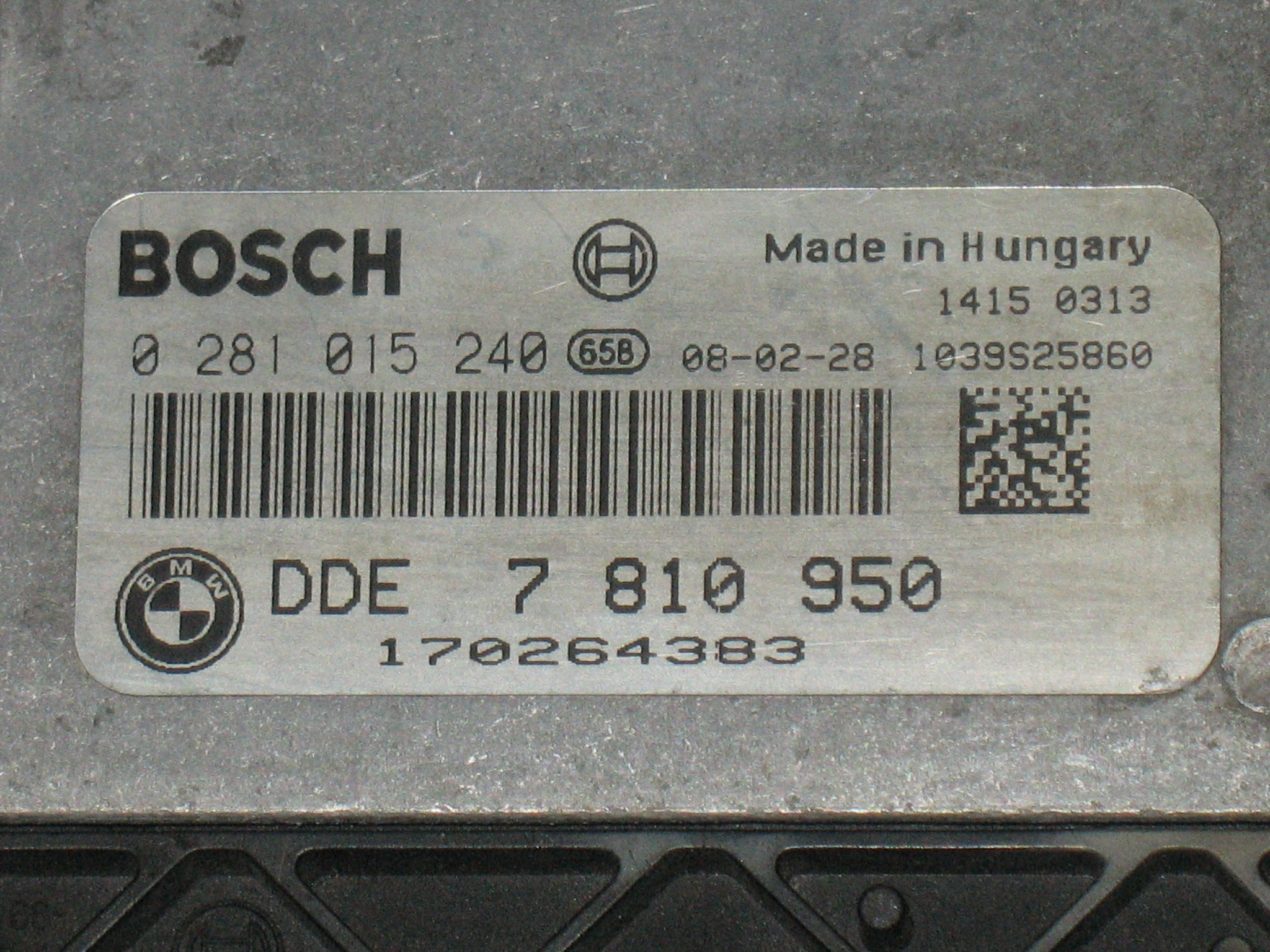 BMW X5 E70 X6 E71 EDC 16CP35-5.24 0281015240 DDE 7810950 1039S25860