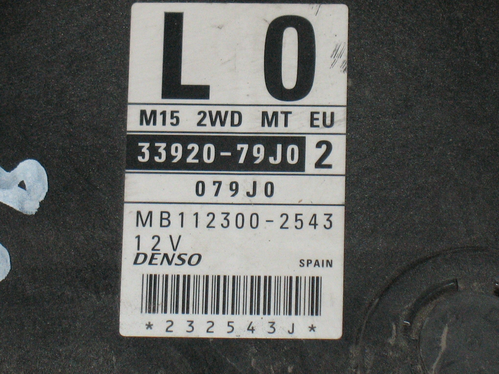 Ecu suzuki sx4 sedici 1.5 denso 3392079j02 33920-79J0 MB112300