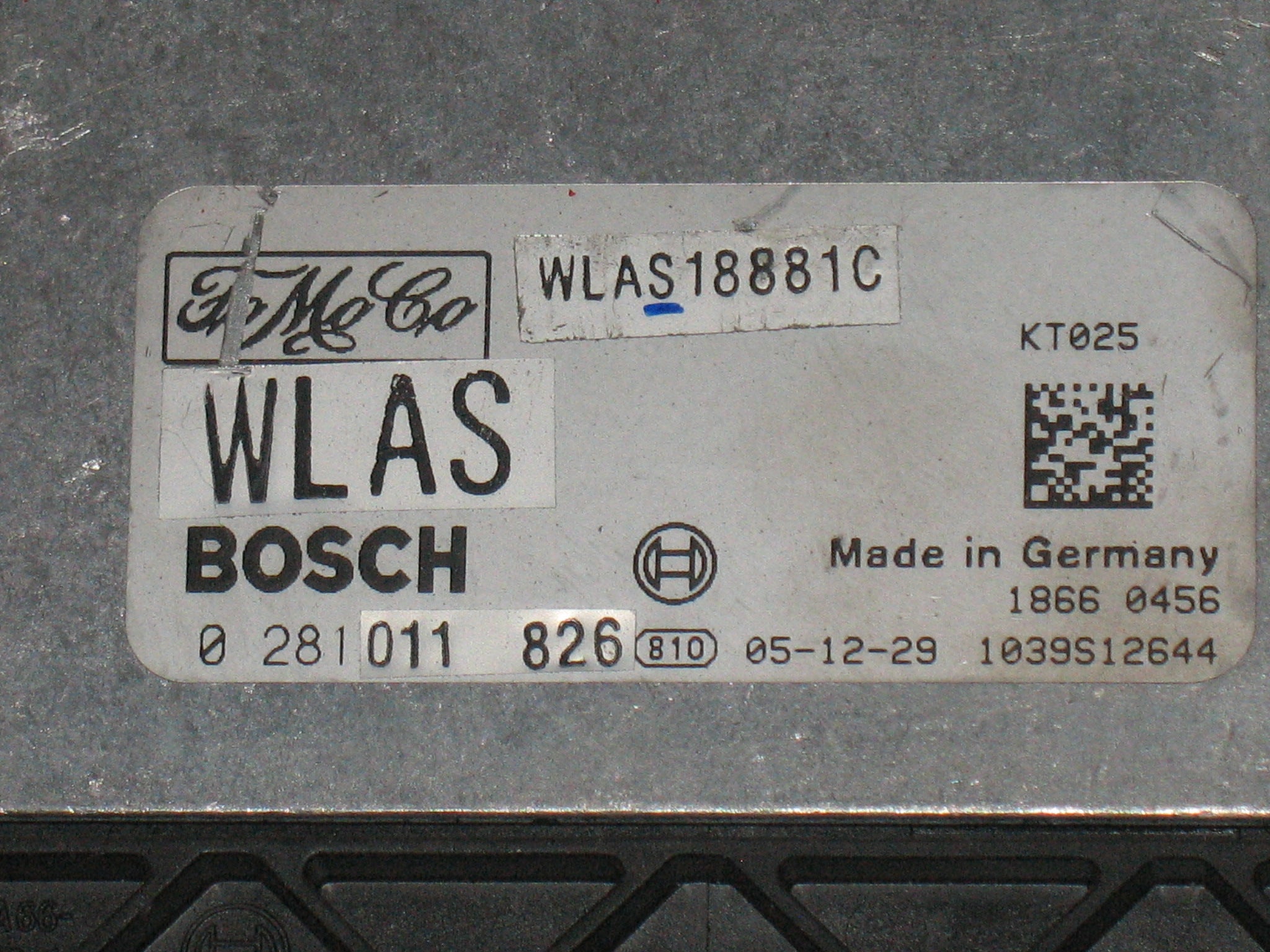 ECU FORD RANGER 2.5 TDCI BOSCH 0281011826 WLAS18881D KTO25 EDC16C7-7.30