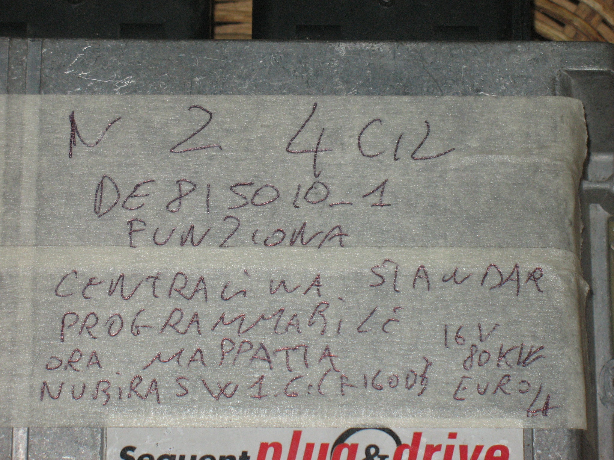 ECU Centralina GPL Metano NUBIRA SW 1.6 DE815010-1 BRC Sequent