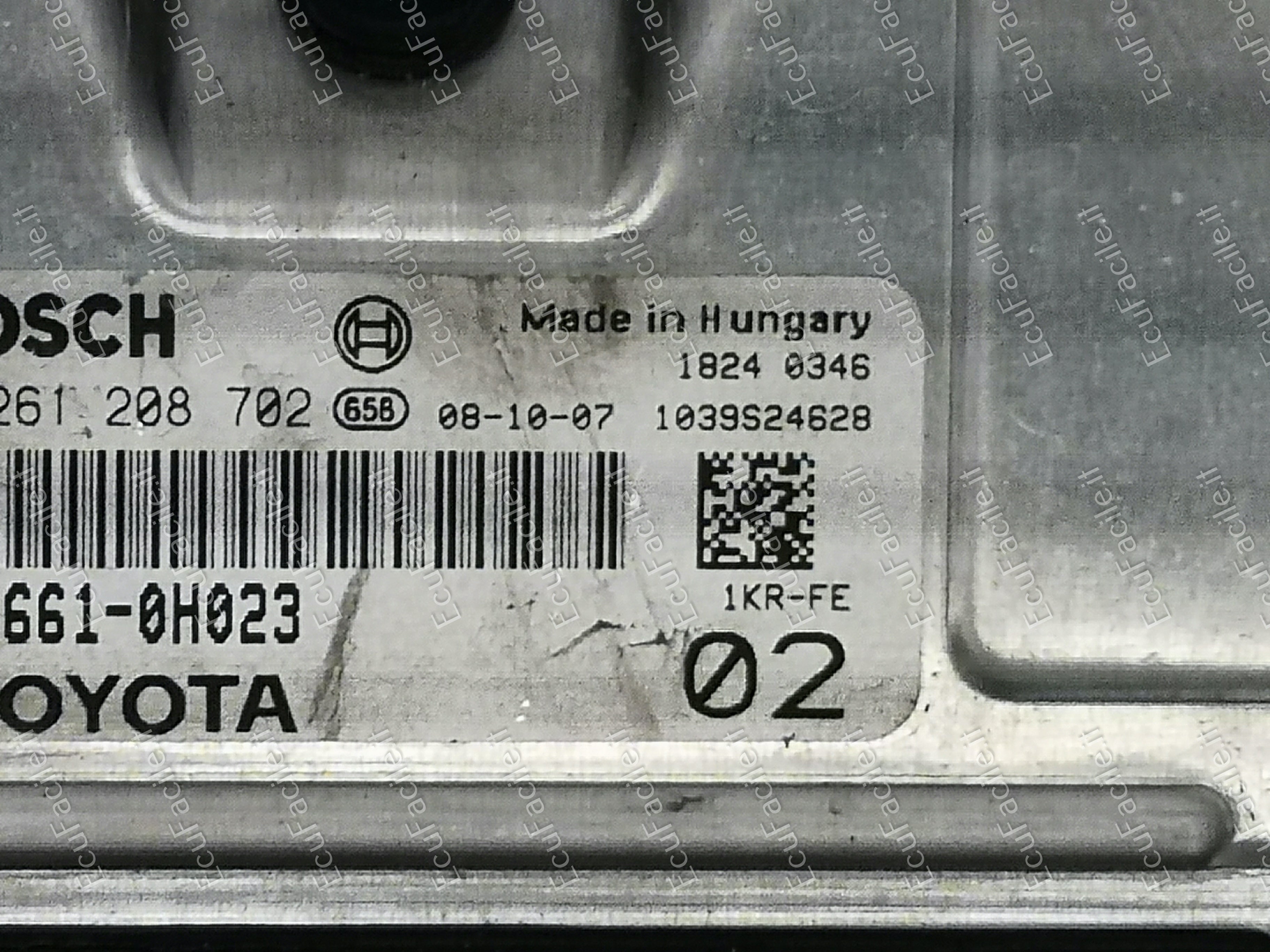 ECU TOYOTA AYGO C2 1.0 2007 BOSCH 0261208702 89661-0H023 M7.9.5
