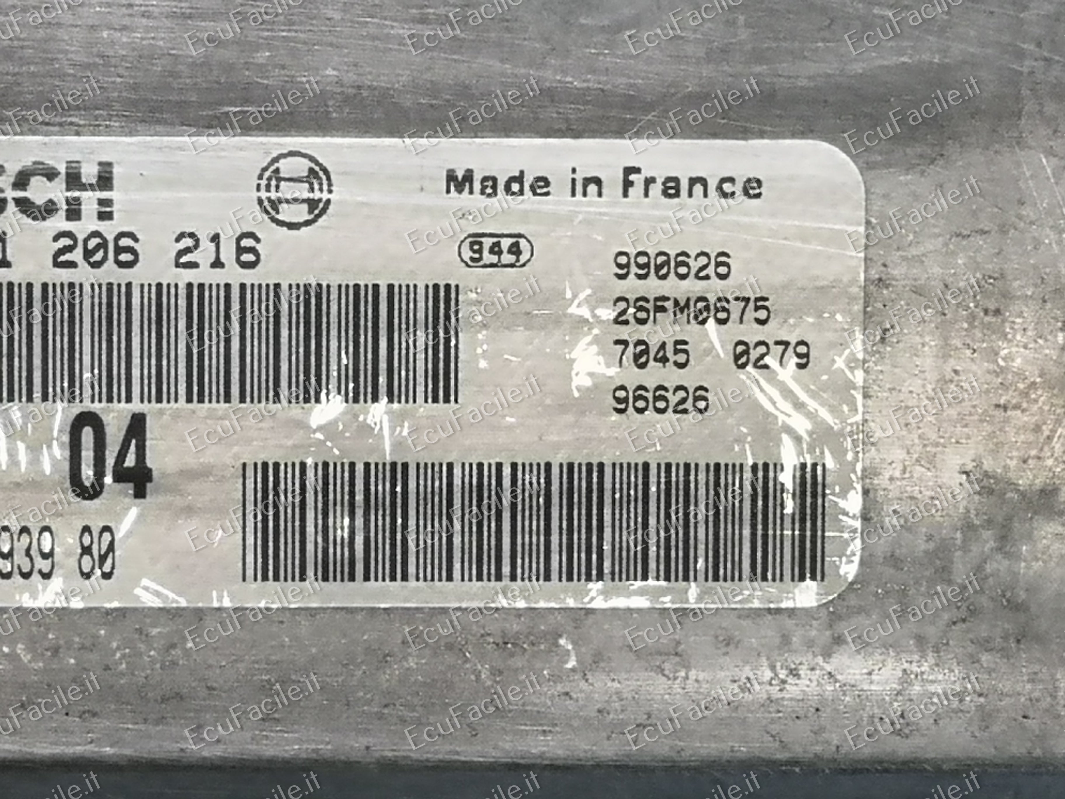 ECU PEUGEOT 206 CITROEN Xsara Picasso 1.6 BOSCH 0261206216