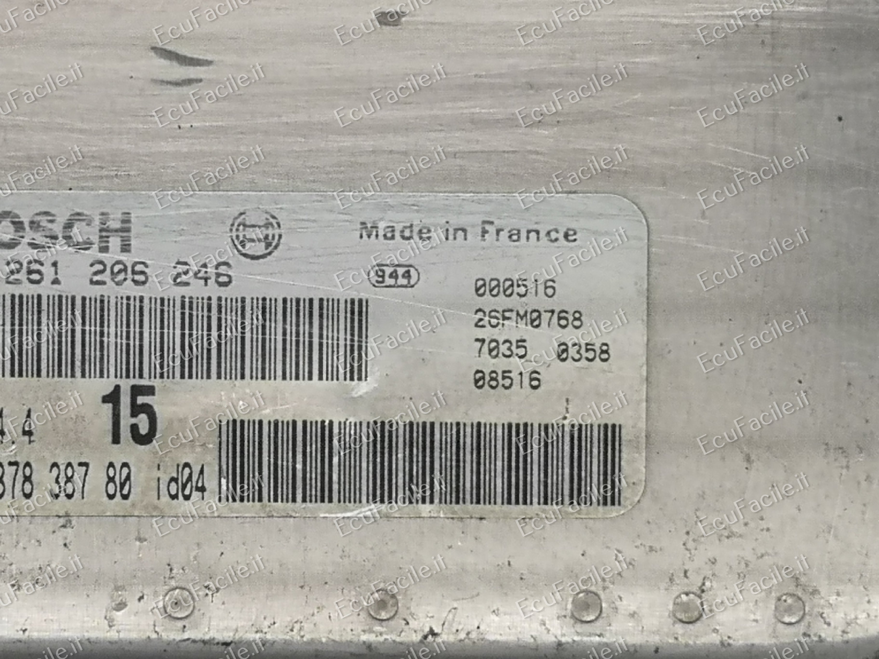 ECU CITROEN SAXO PEUGEOT 106 1.1 BOSCH 0261206246 9637838780