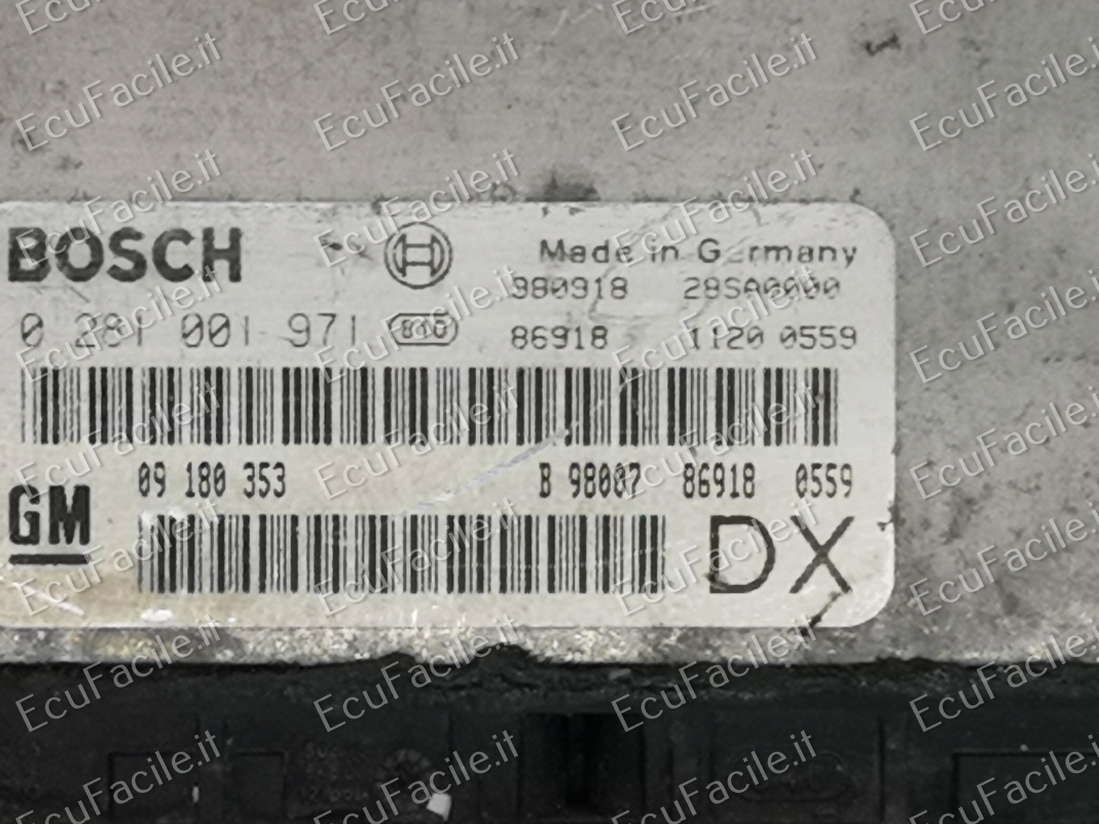 ECU Opel Astra 2.0 BOSCH 0281001971 09180353