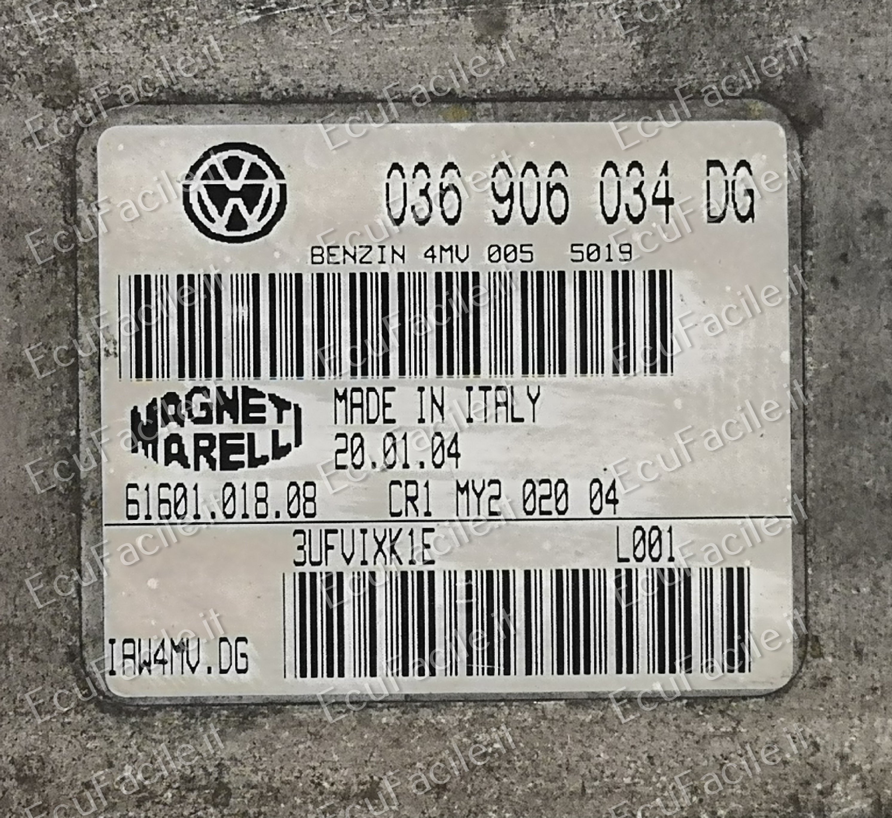 ECU SEAT IBIZA CORDOBA 1.4 BBZ 036906034DG 6160101808 IAW4MV.DG