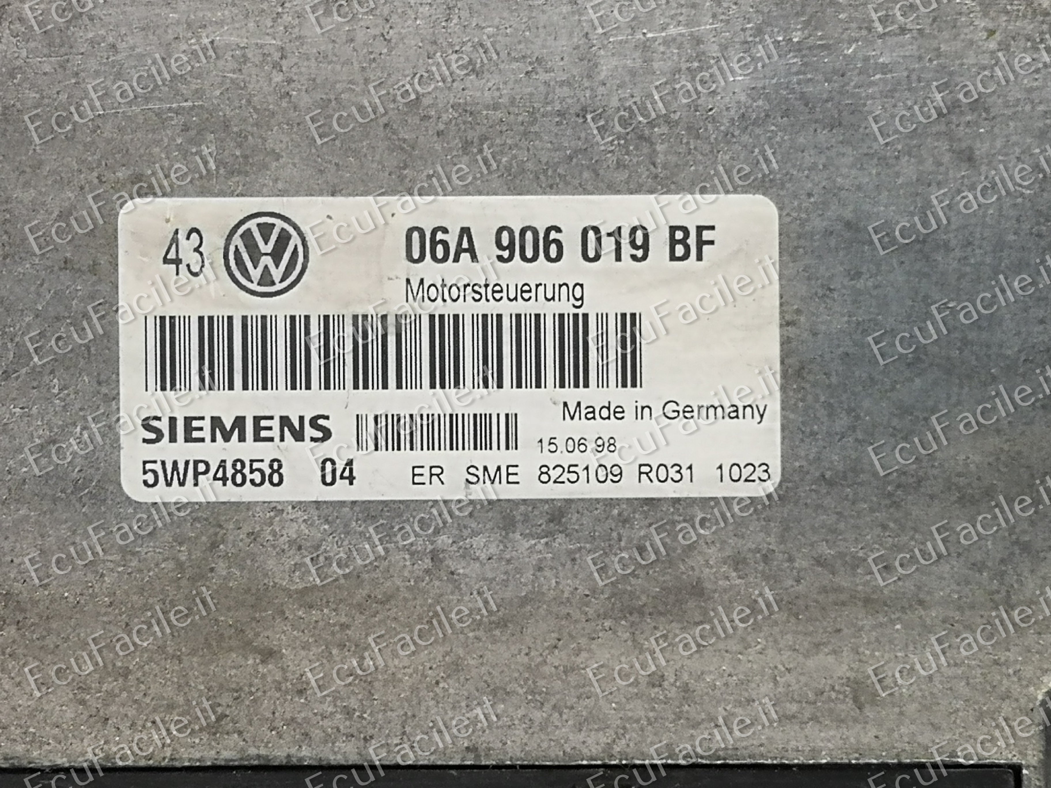 ECU VW VOLKSWAGEN GOLF 1.6 AKL 06A906019BF 5WP4858 04