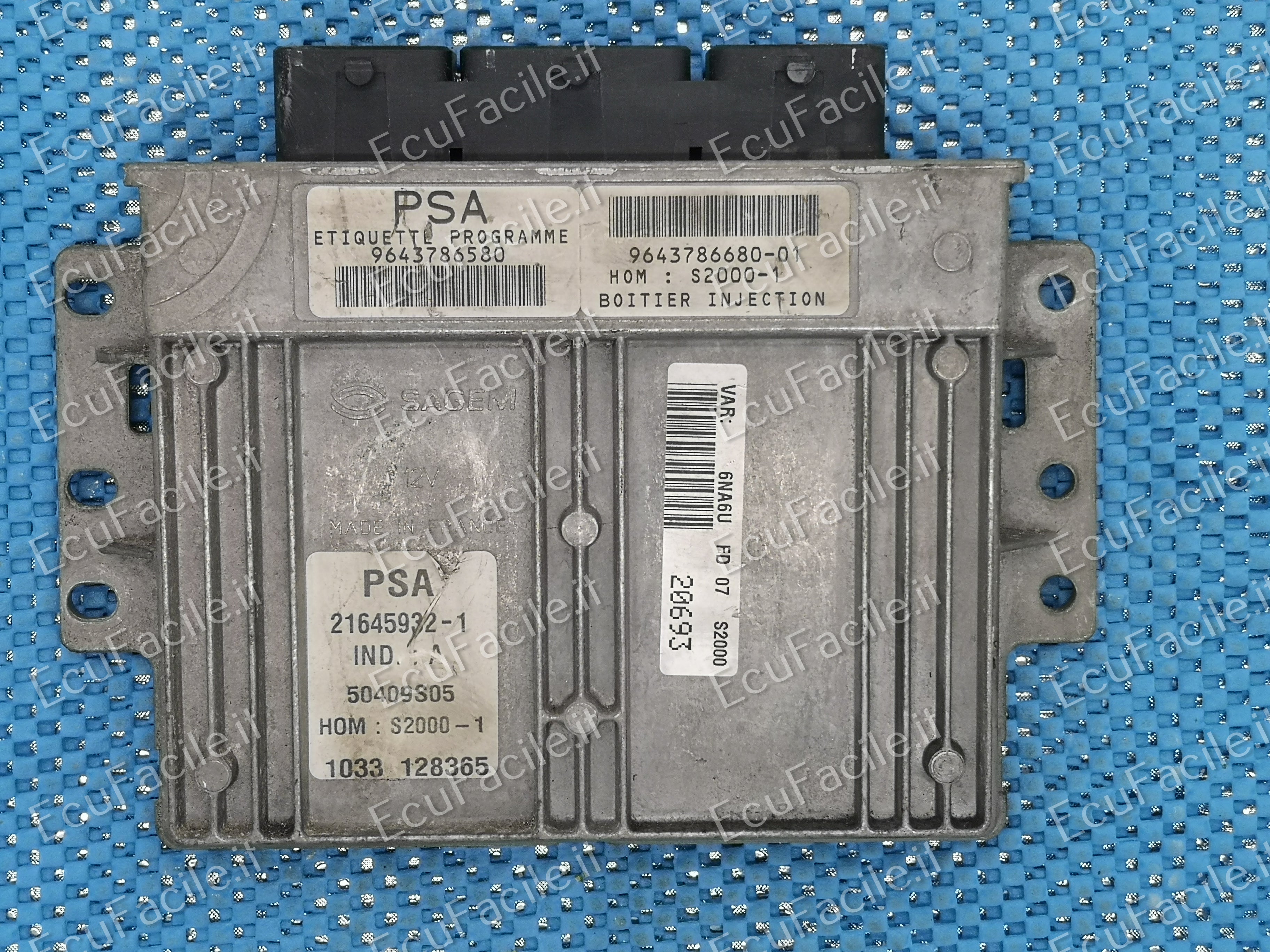 ECU CITROEN 1.8 16V 9643786580 9643786680-1 HOMS2000-1-1