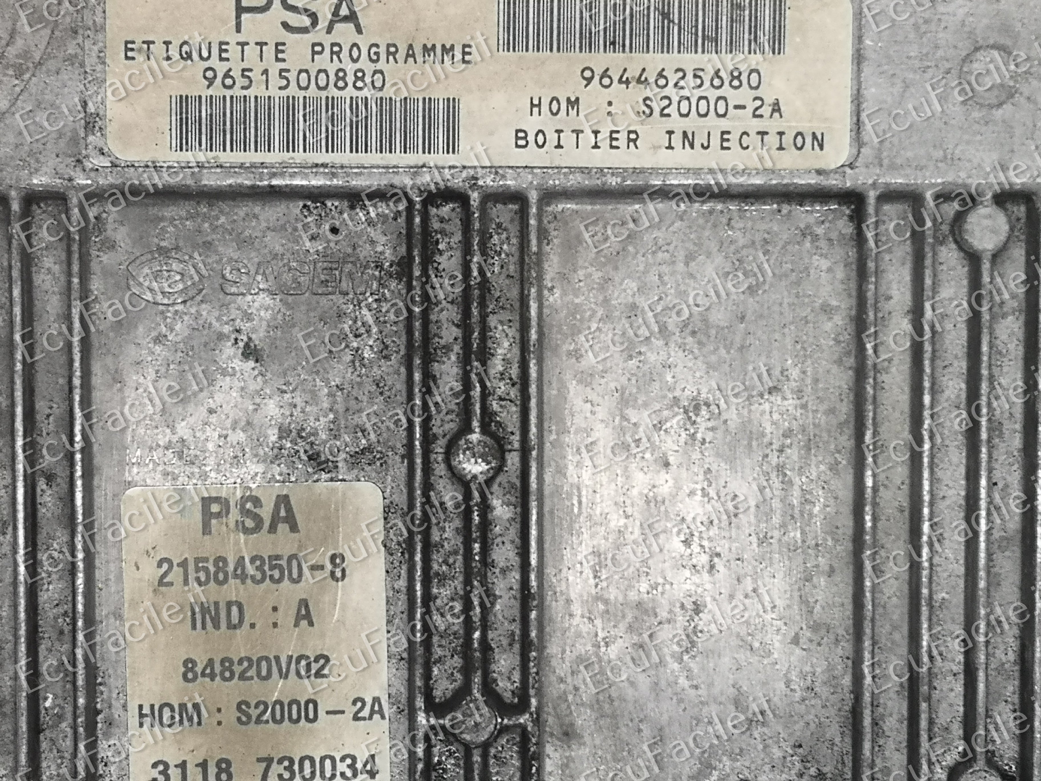 ECU CITROEN PEUGEOT 1.4 21584350-8, 215843508, 9651500880