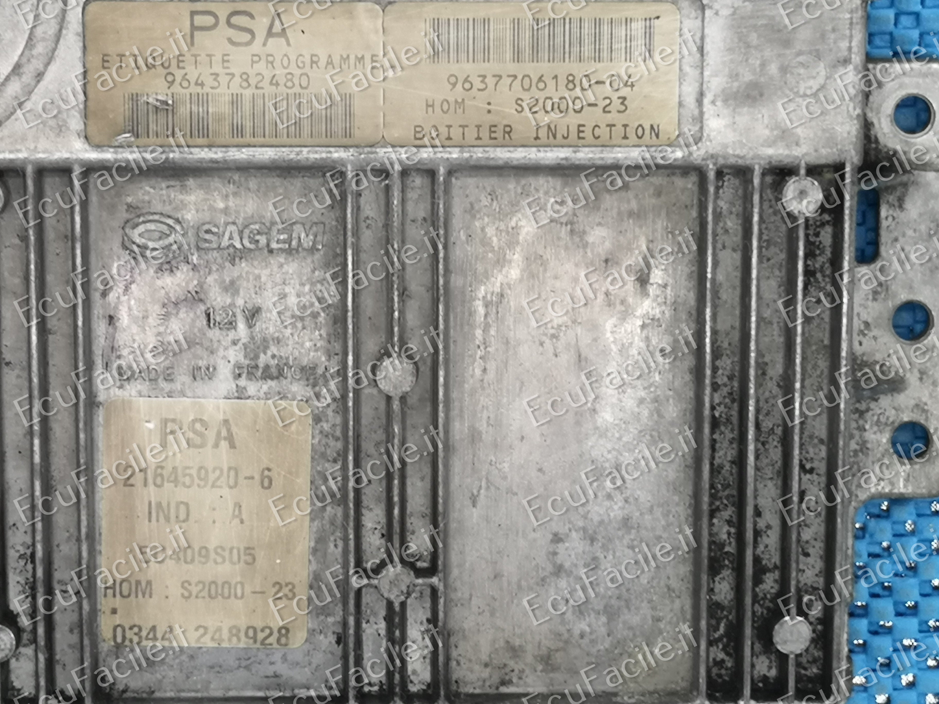 ECU PEUGIOT 1.4 9637706180-04 9643782480 21645920-6 S2000-23