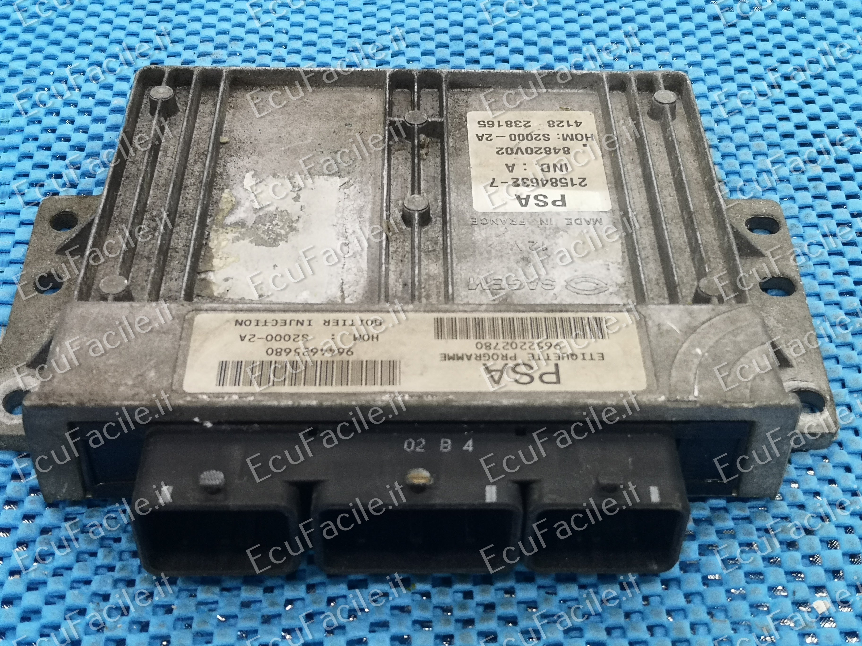 ECU PEUGEOT 206 1.4 9652202780 9644625680 21584632-7 84820V02