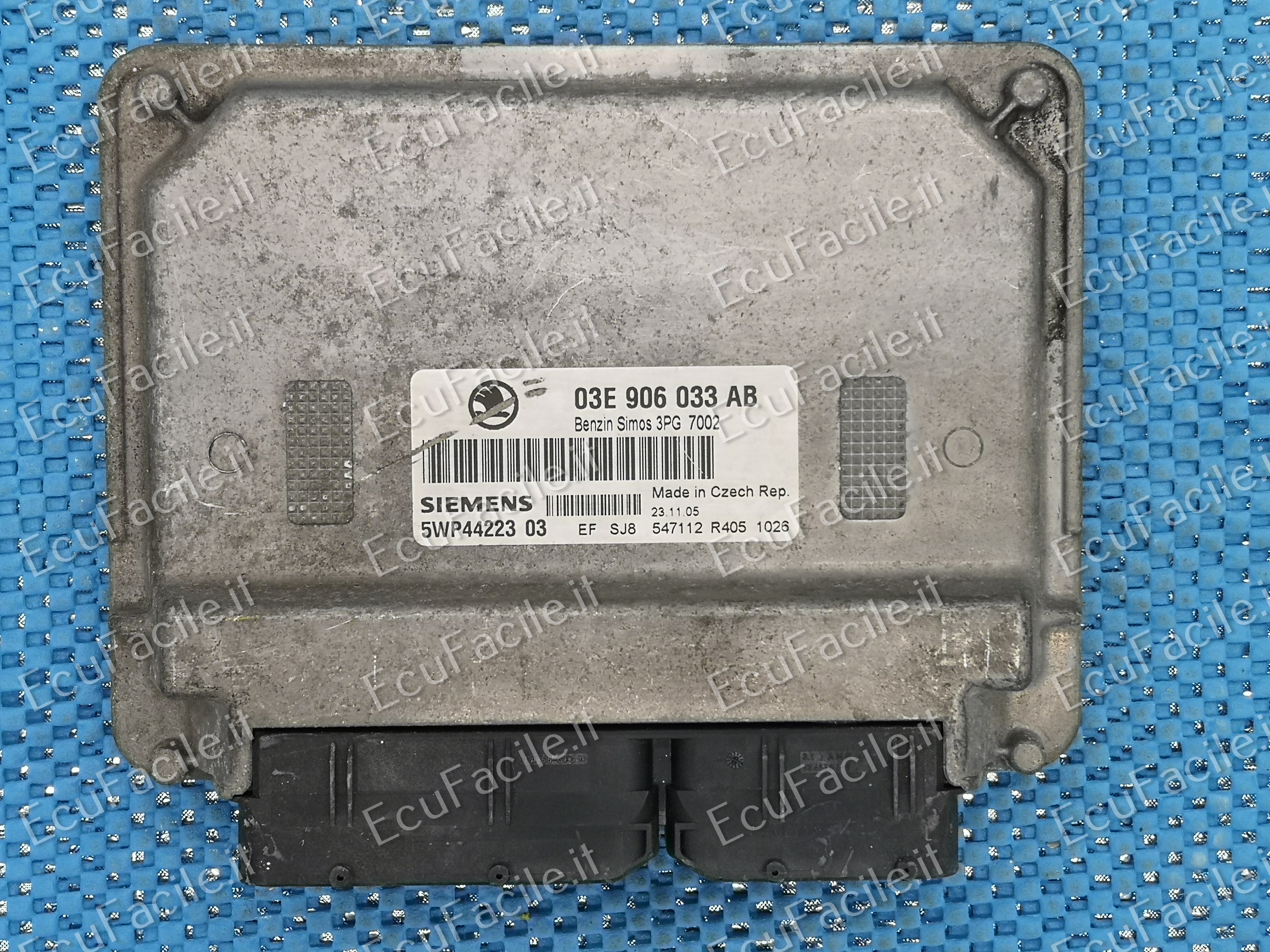 ECU SKODA FABIA 1.2 03E906033AB 5WP4422303 SIMOS 3PG PRONTA