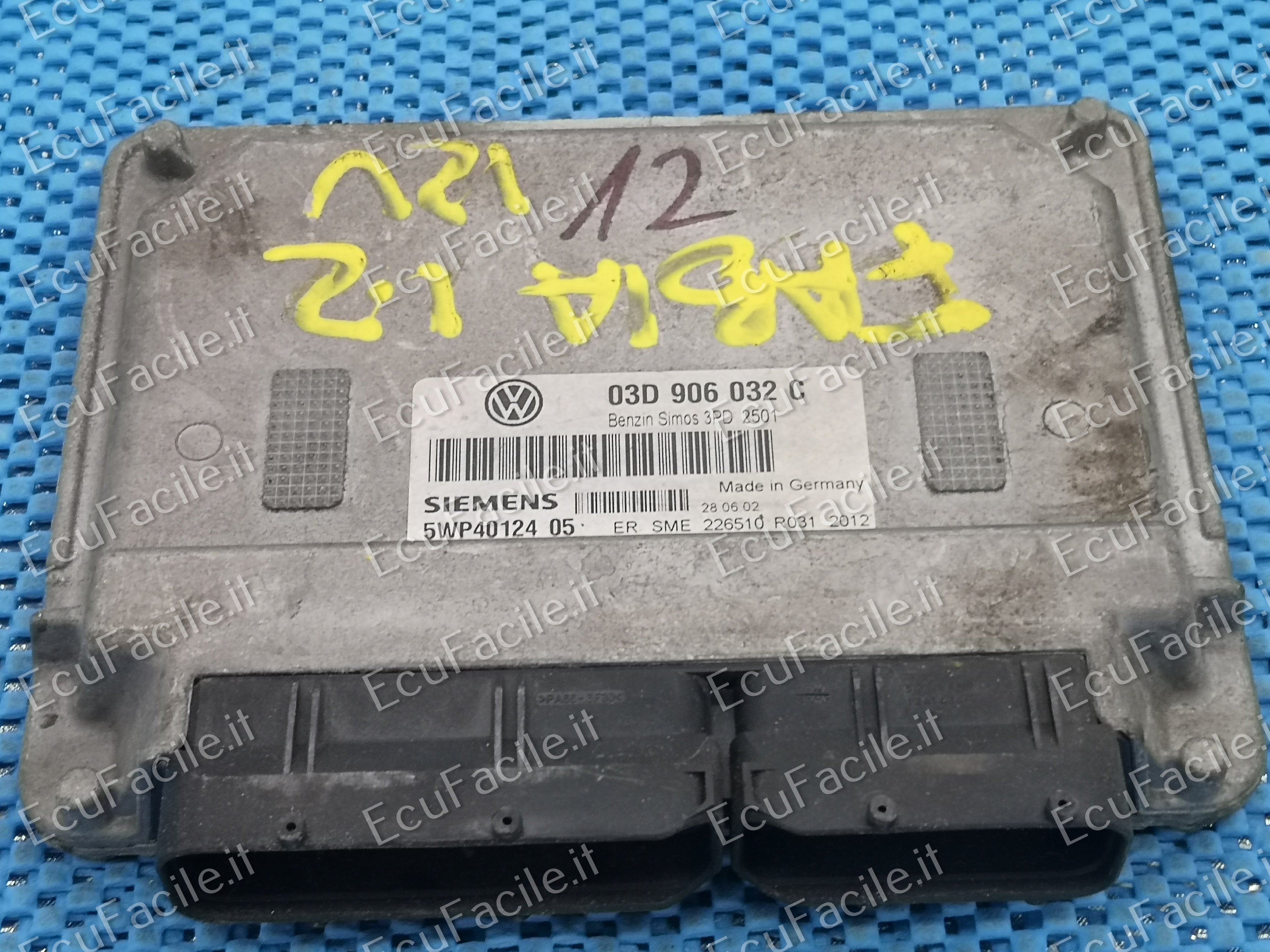 ECU VW POLO 1.2 SIEMENS 5WP4012406 03d906032 C 5wp40124 06