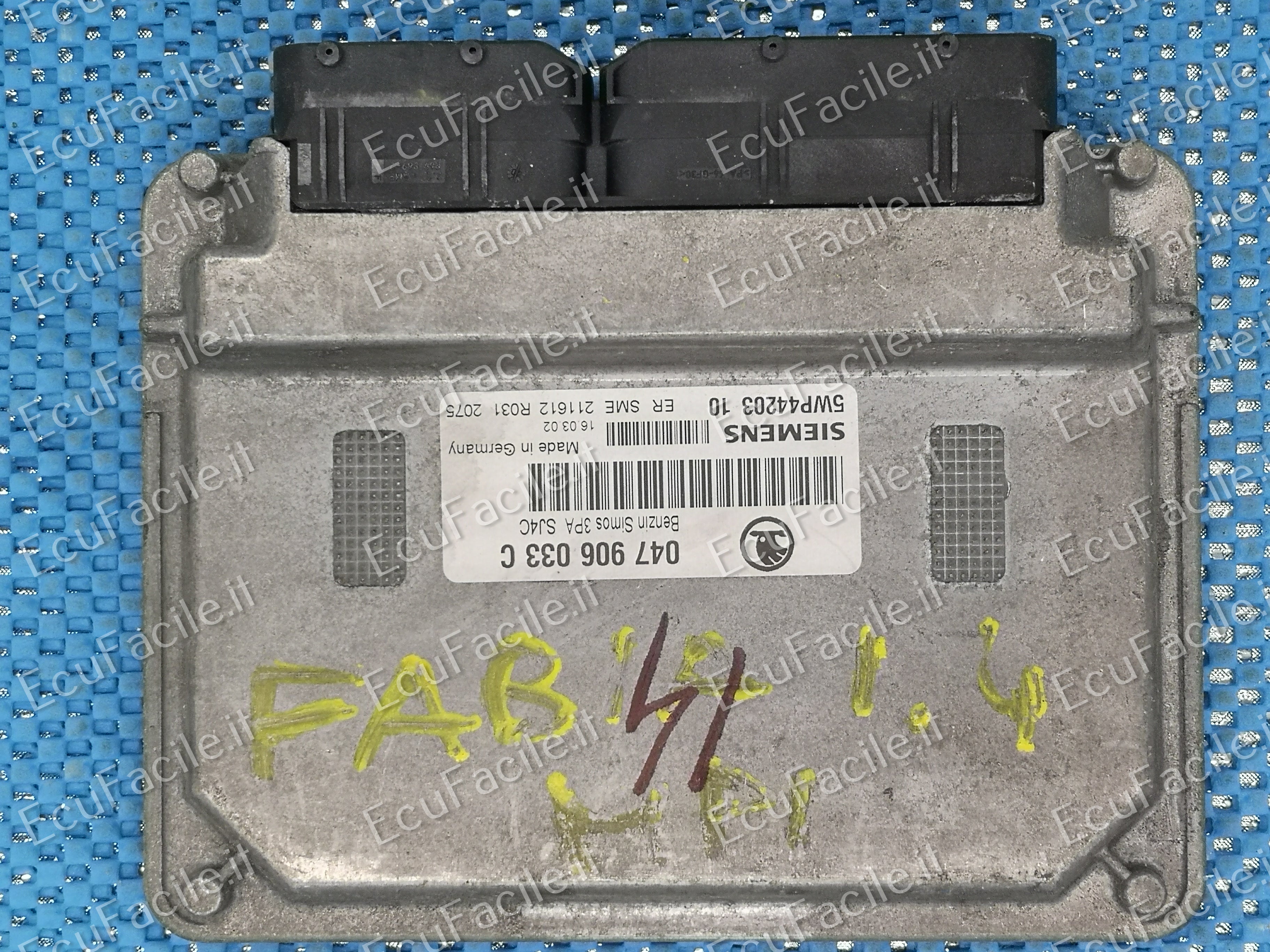 ECU SKODA FABIA 1.4 047906033C 5WP4420310 SIMOS 3PA PRONTA