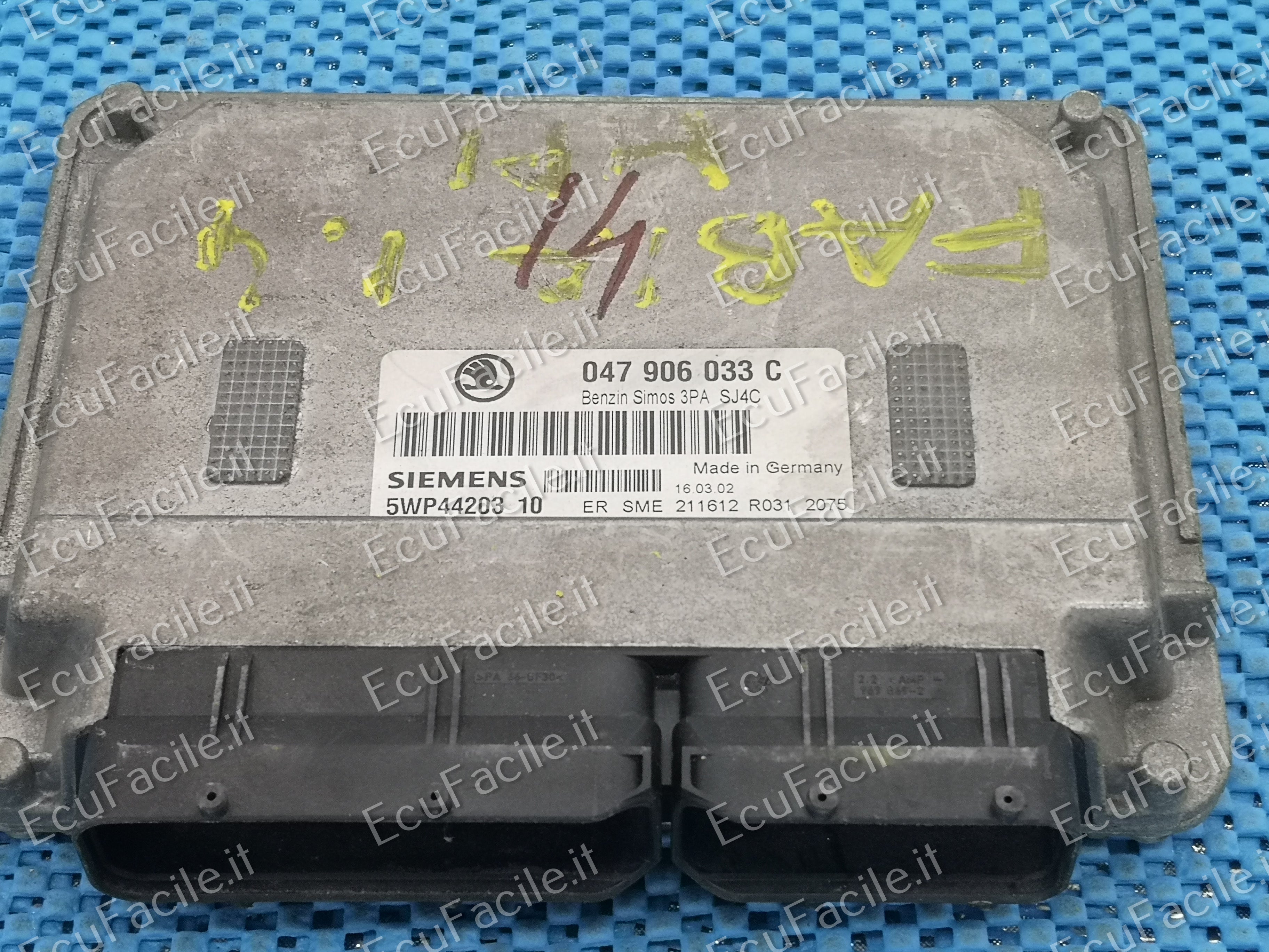 ECU SKODA FABIA 1.4 047906033C 5WP4420310 SIMOS 3PA PRONTA