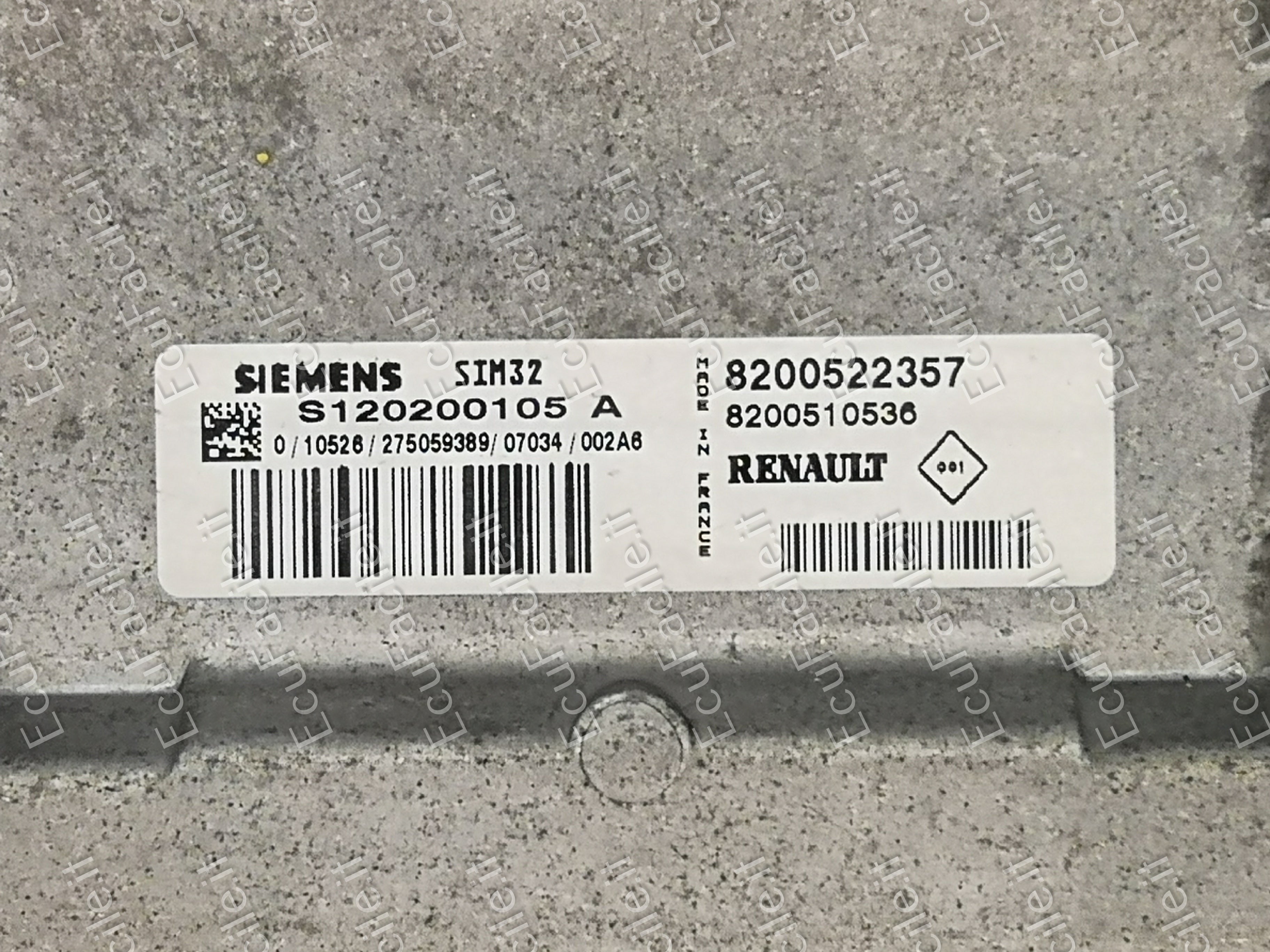 ECU COMPUTER RENAULT CLIO 1.2 S120200105 A 8200522357 SIM32