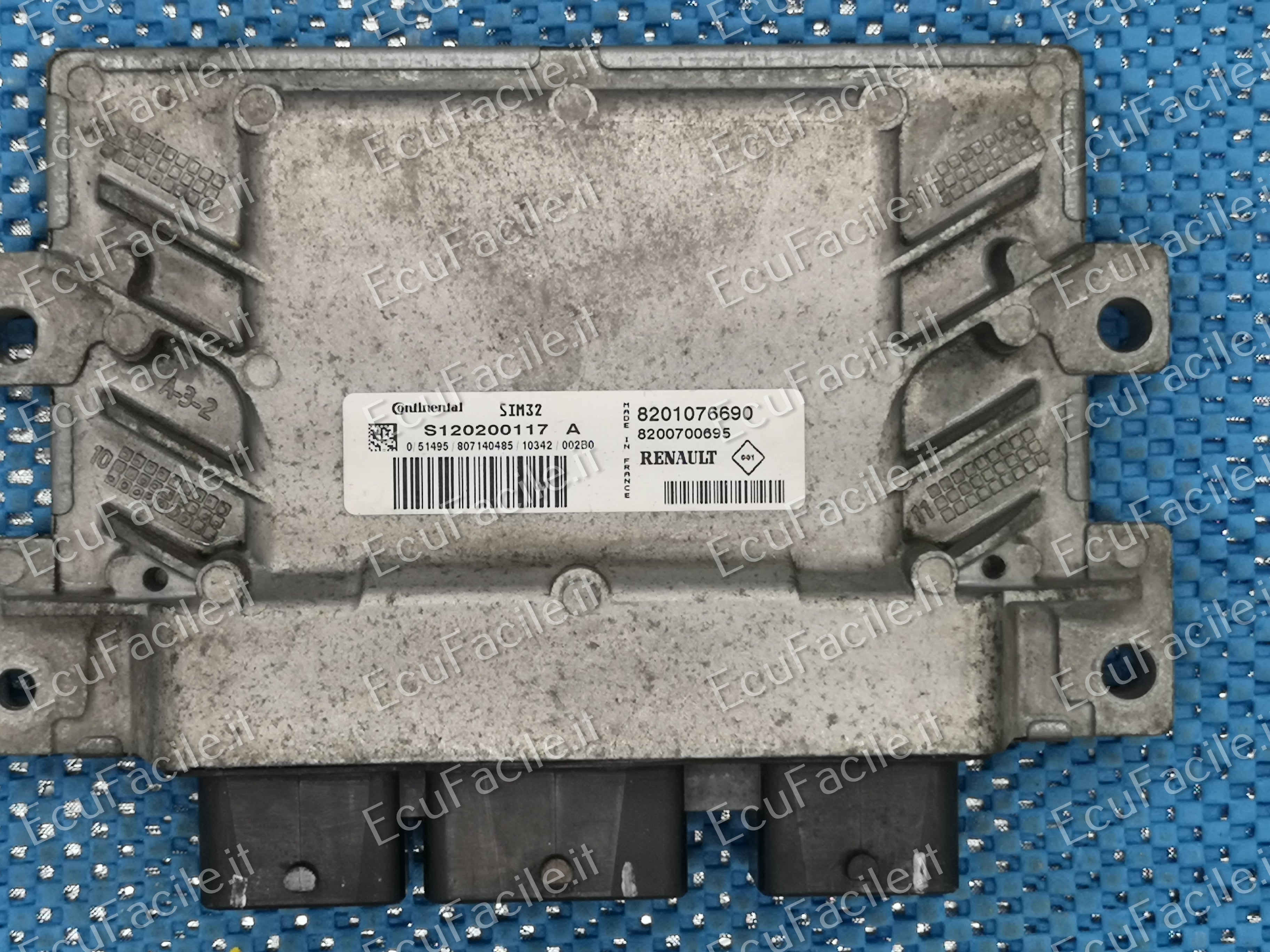 Ecu renault clio twingo s120200117a sim32 8201076690