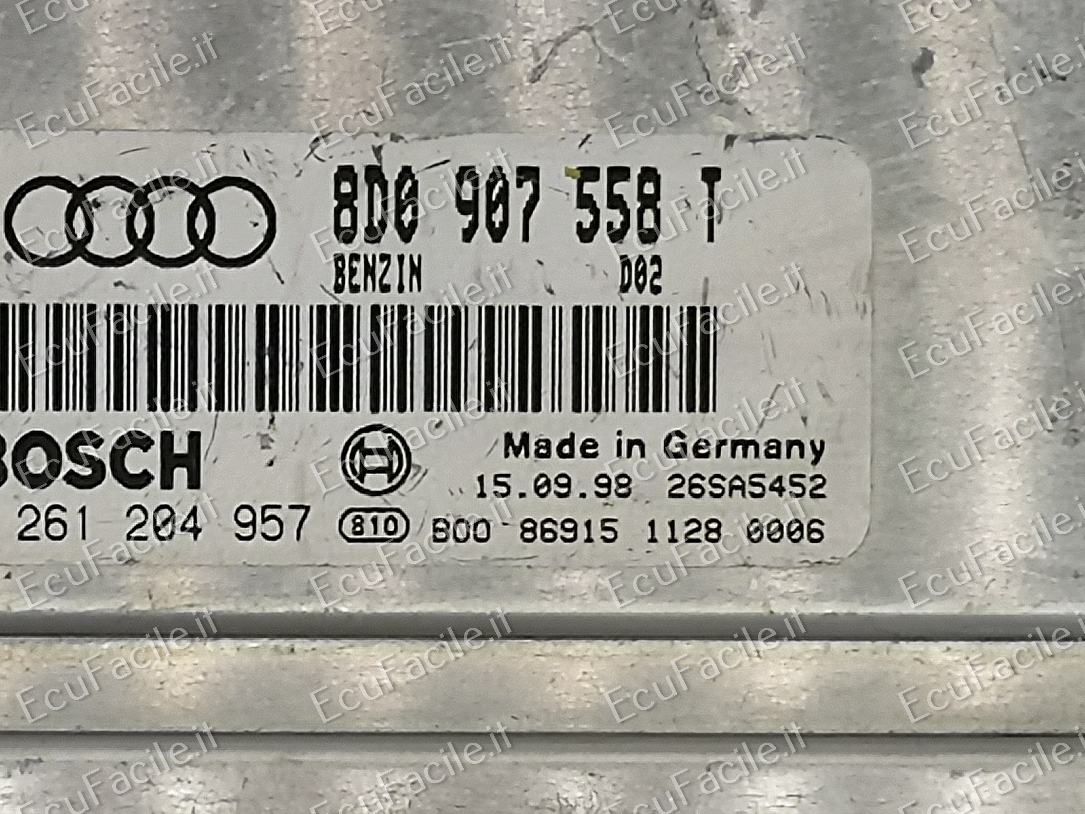 ECU AUDI A4 1.8 B 0261204957 8D0907558T M3.8.X M3.8.4