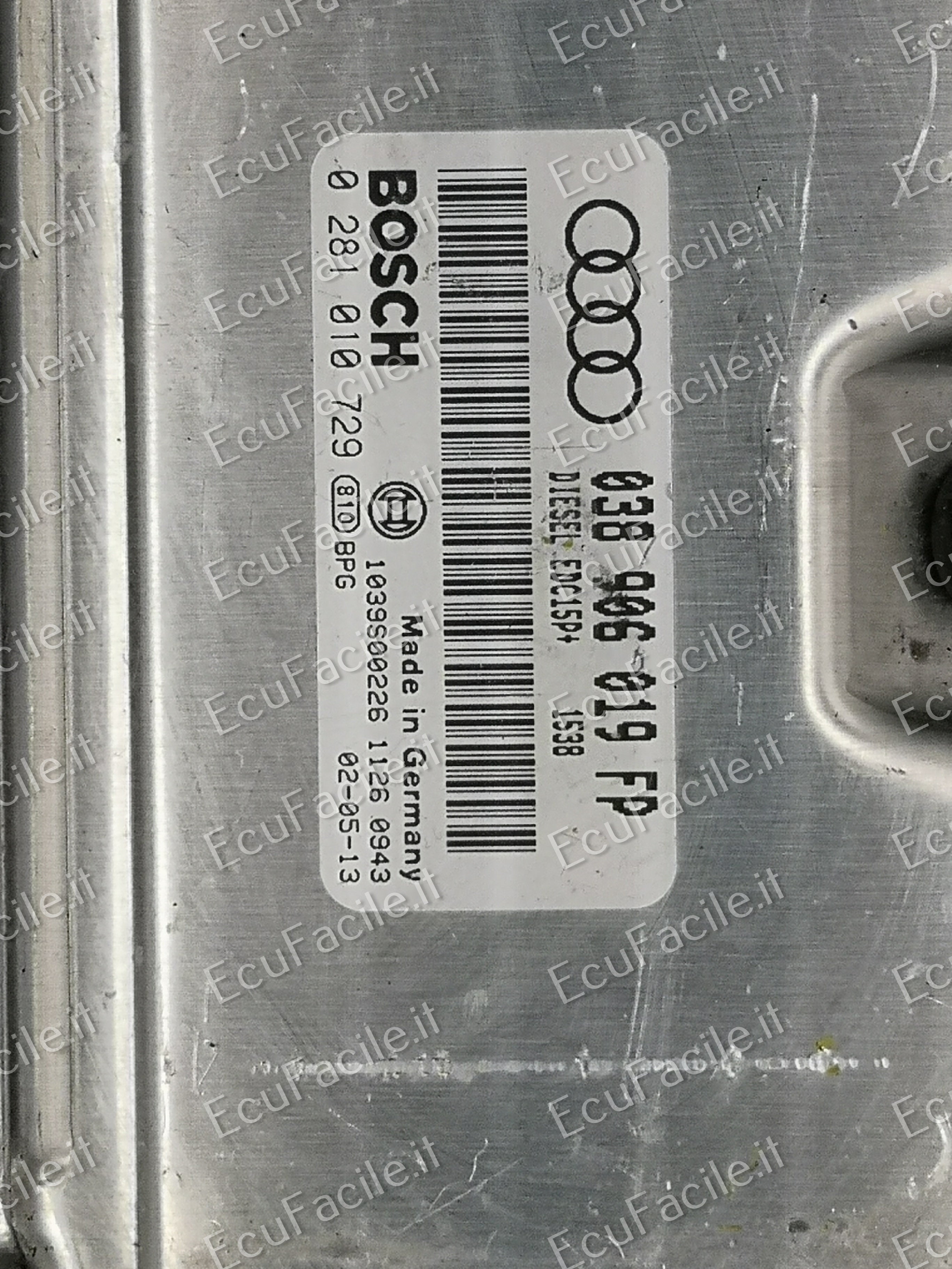 ECU VW AUDI A4 1.9 TDI 0281010729 038906019FP EDC15P