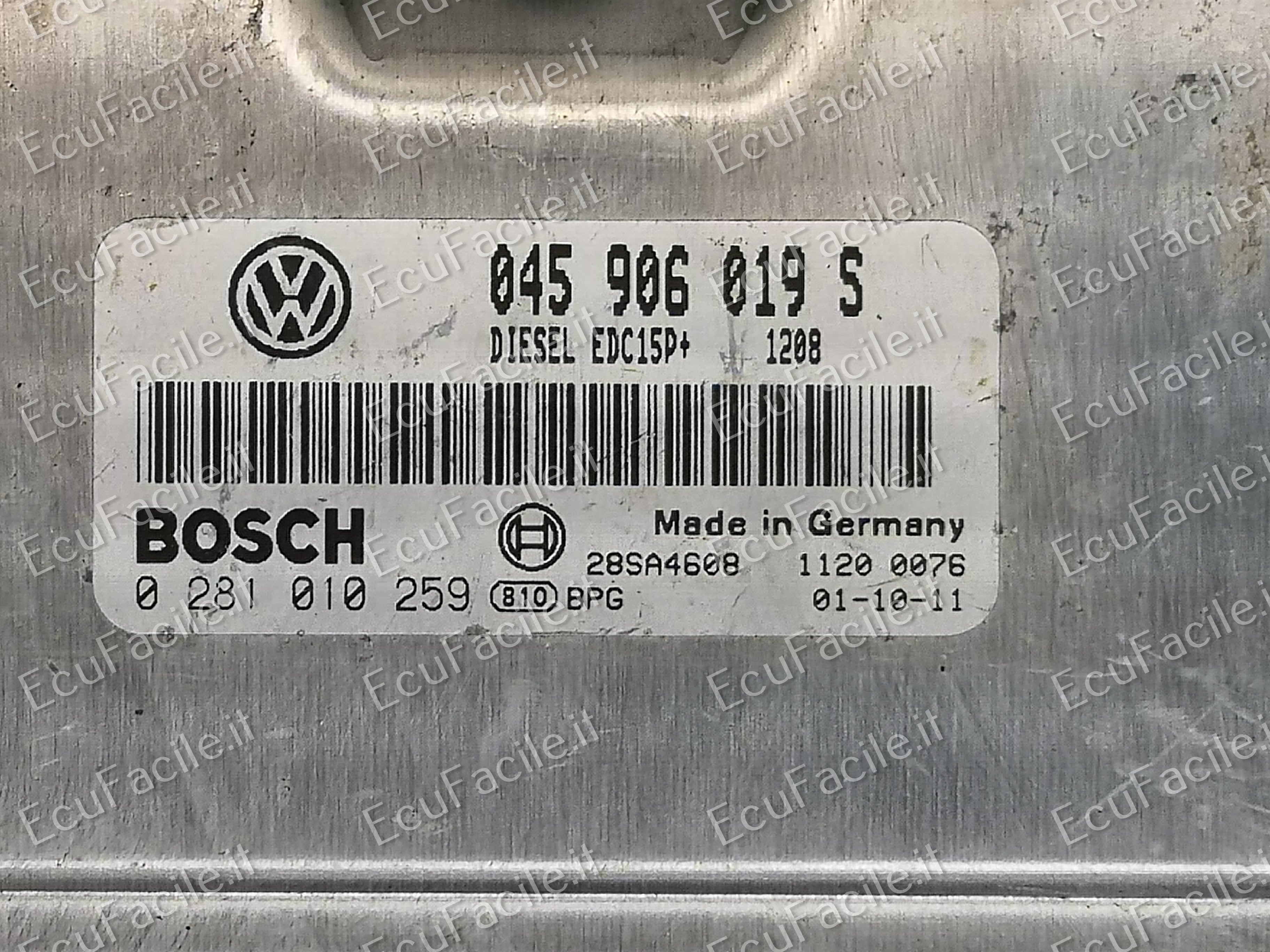 ECU VOLKSWAGEN LUPO 1.4 TDI 045906019S 0281010259 EDC15P 22.4.2