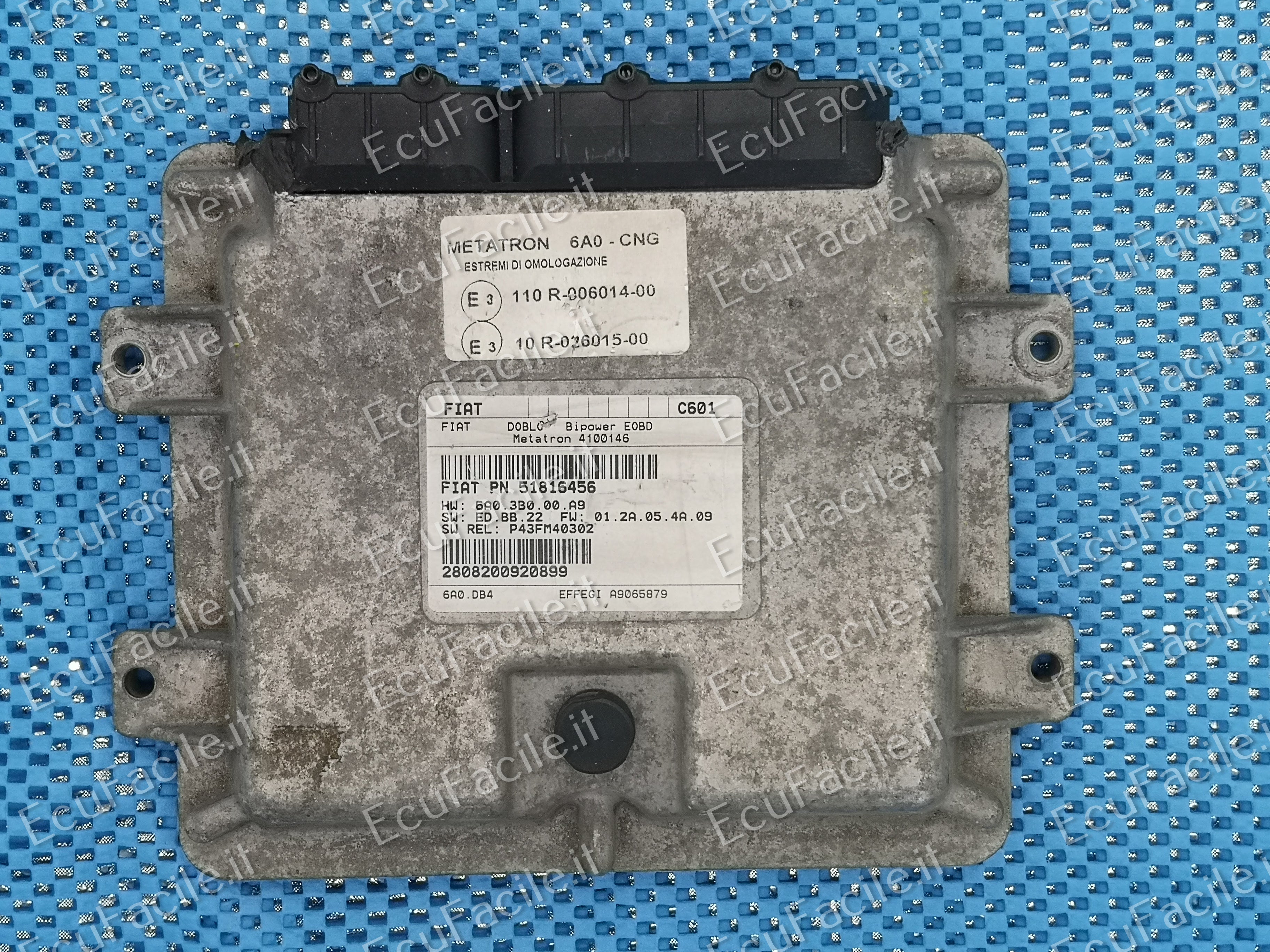 Ecu doblo 1.6 naturalpower bipower 51816456 metatron 4100146