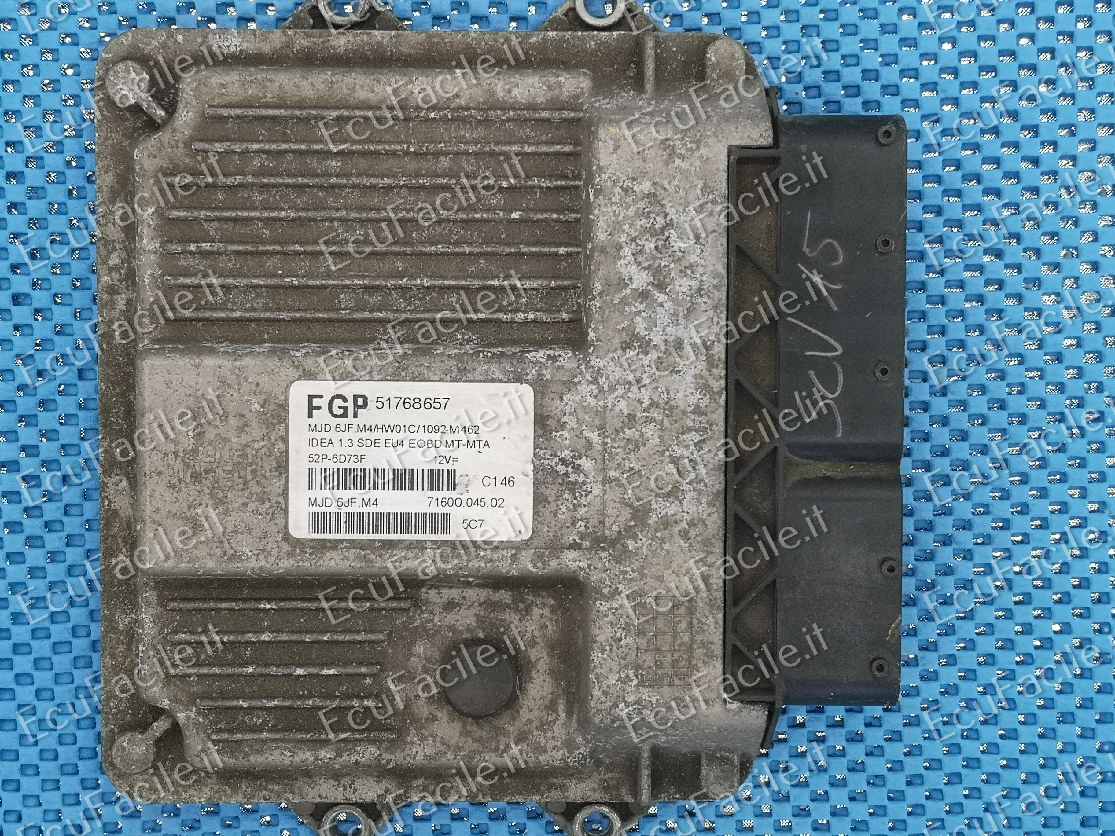 ECU FIAT IDEA 1.3 51768657 MJD 6JF.M4 HW01C IMMOFF