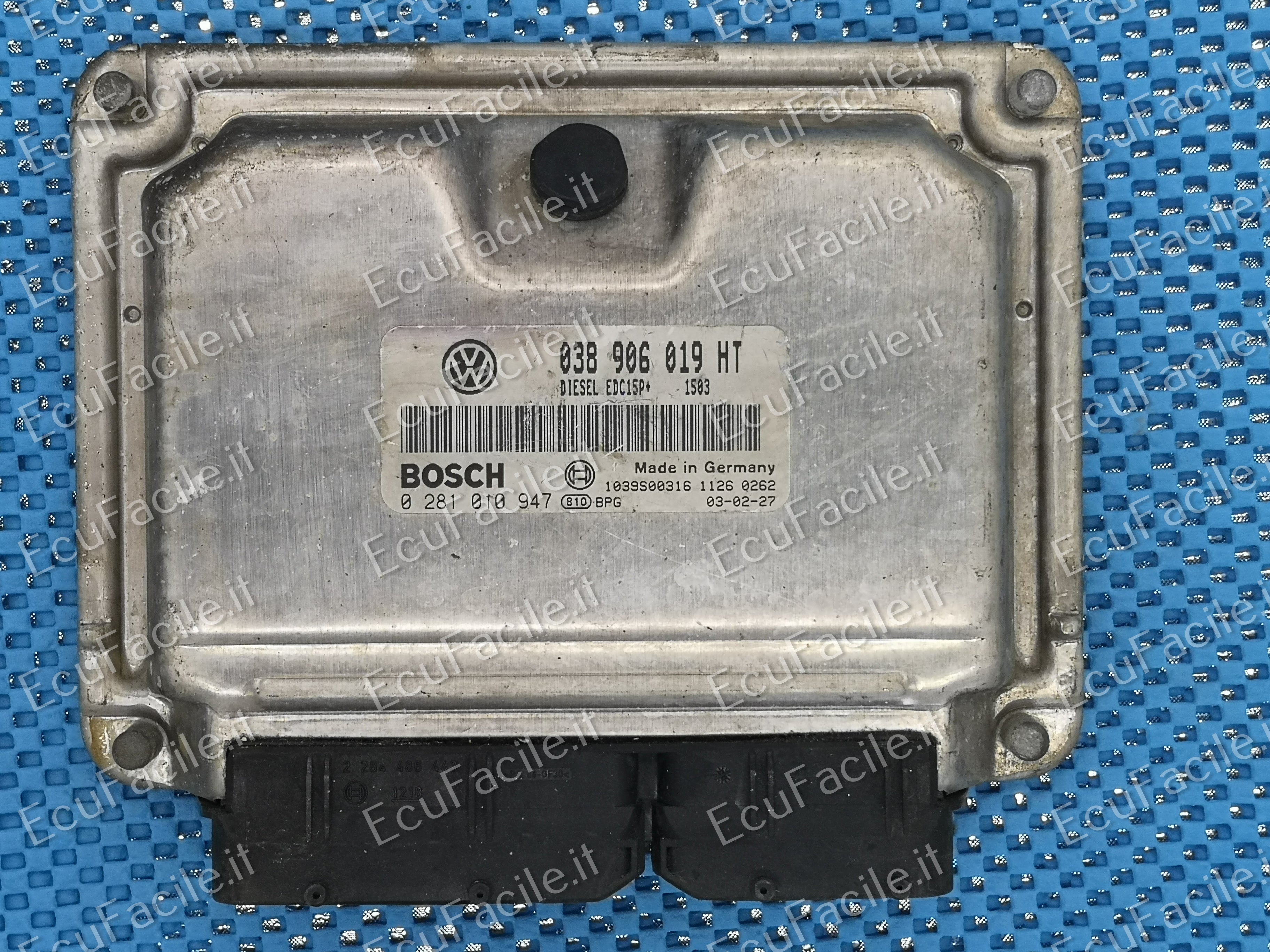 ECU SEAT IBIZA 1.9 TDI ,038906019HT, BOSCH 0281010947