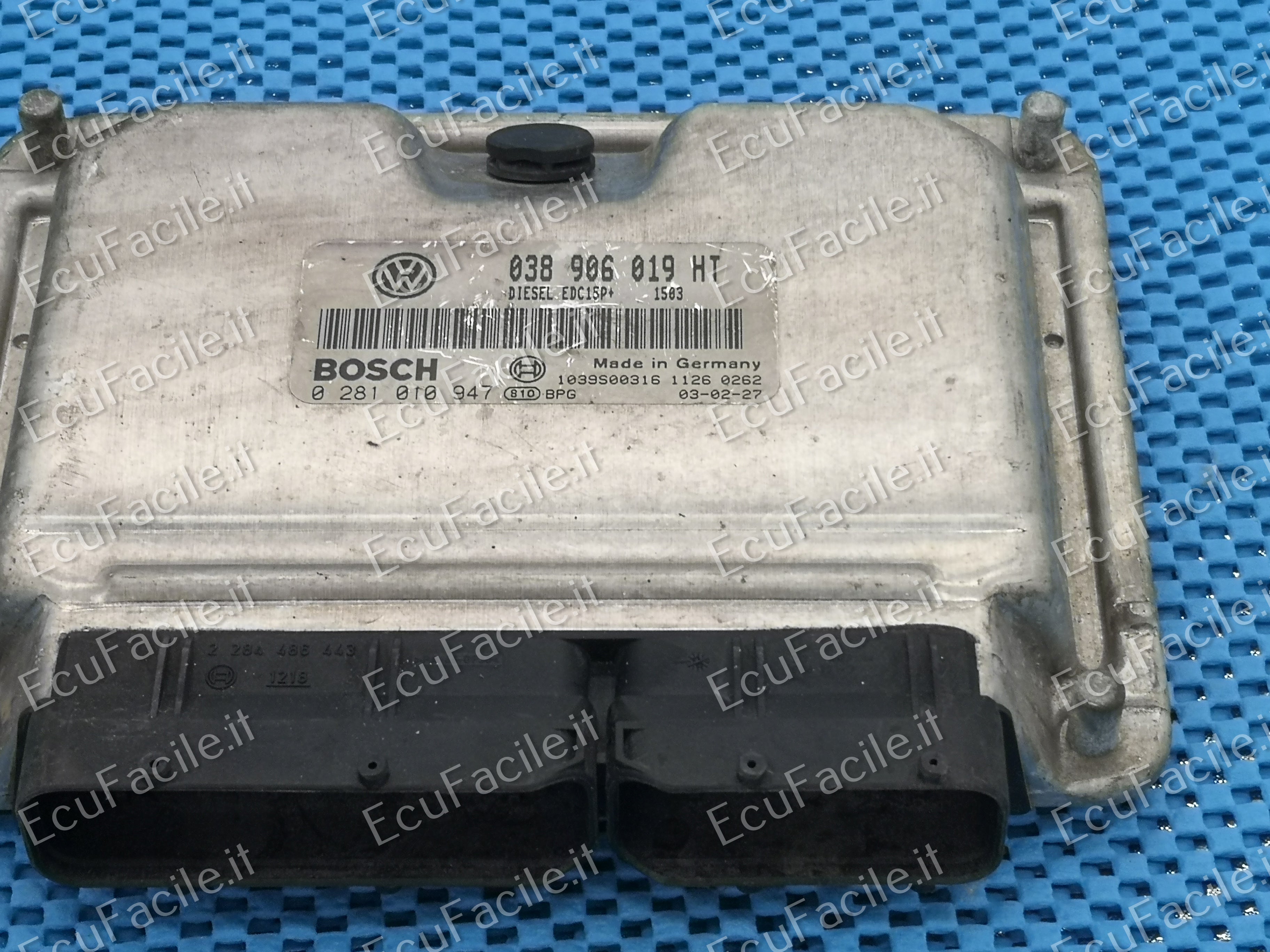 ECU SEAT IBIZA 1.9 TDI ,038906019HT, BOSCH 0281010947