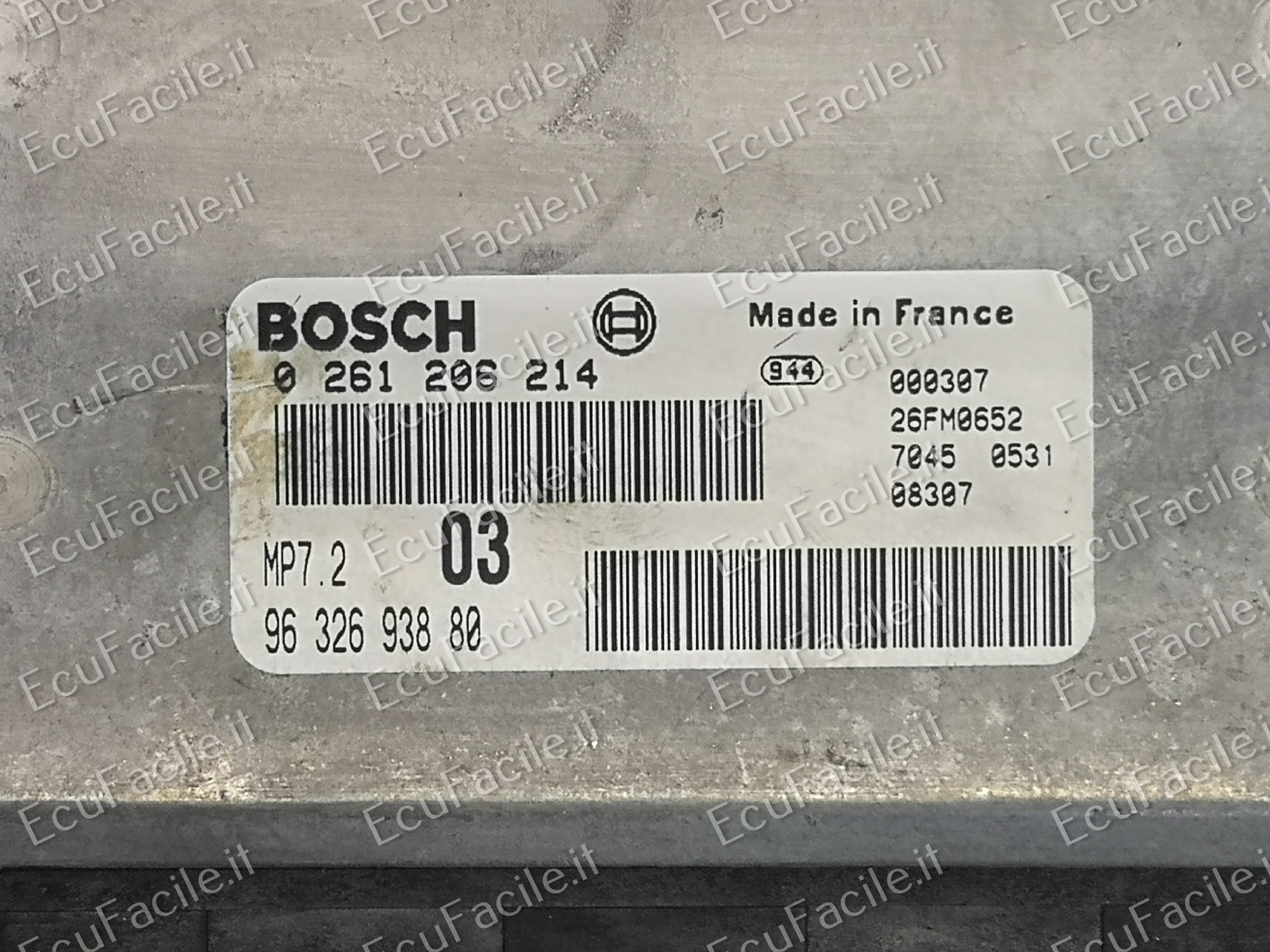 ECU CITROEN XSARA 1.6 8V CODICE: 0261206214 9632693880