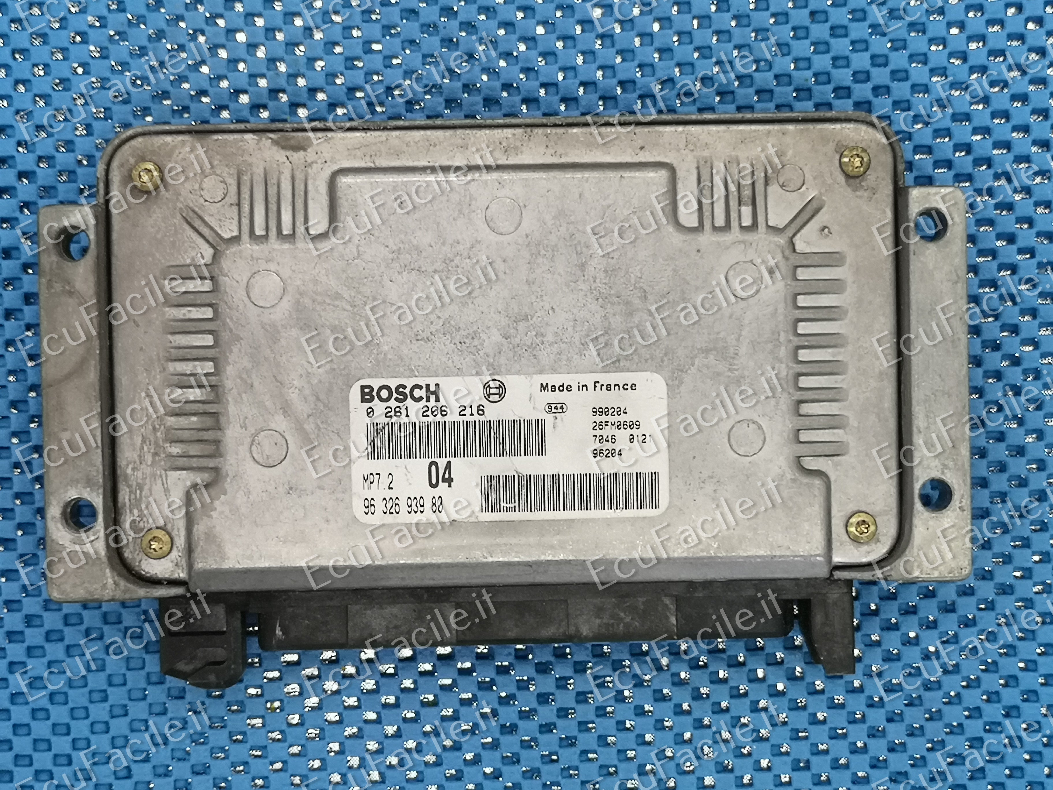 ECU PEUGEOT 206 CITROEN Xsara Picasso 1.6 BOSCH 0261206216