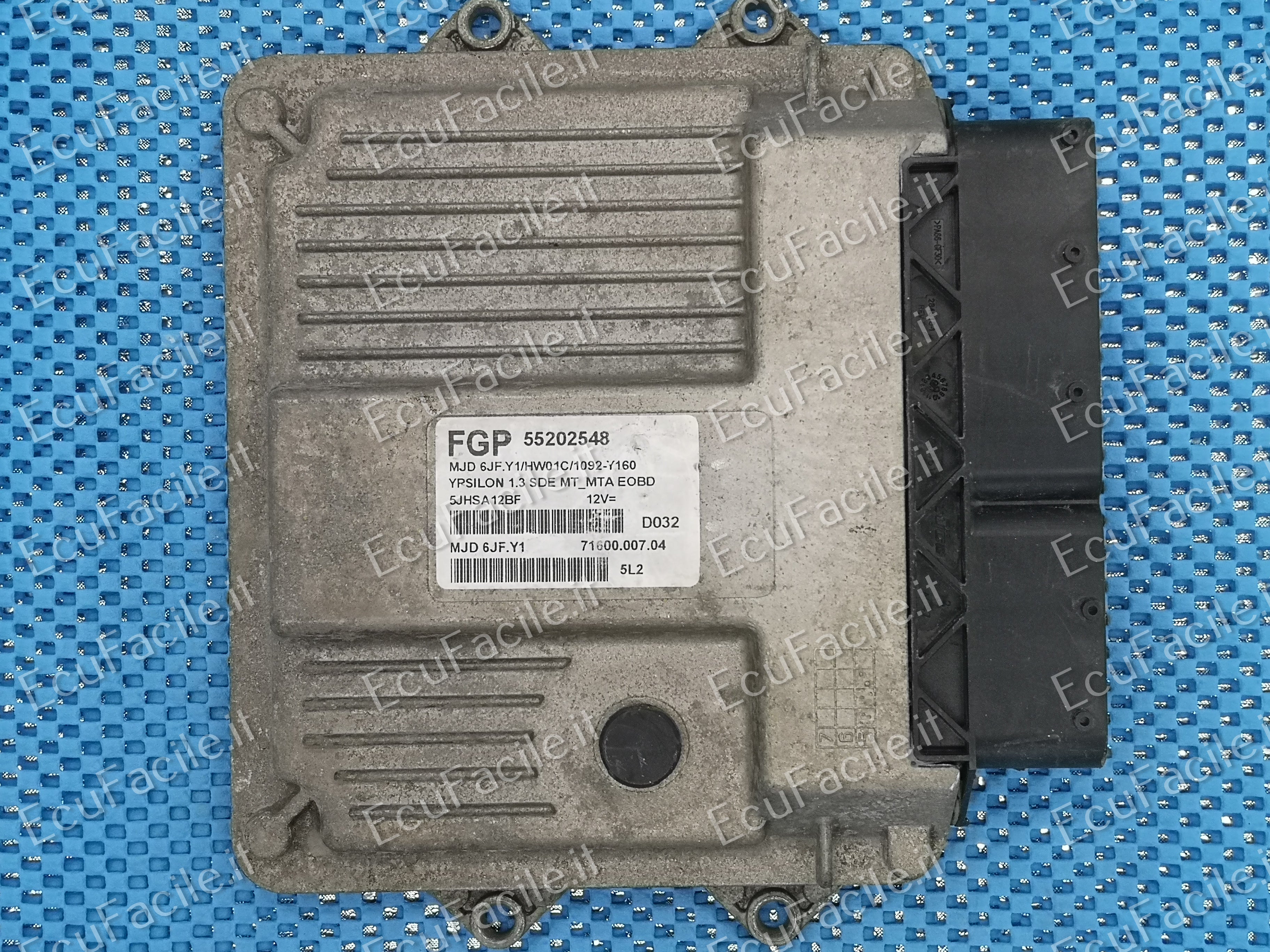 Ecu lancia ypsilon 1.3 jtd 55202548 mjd 6jf.y1 HW01C vergine