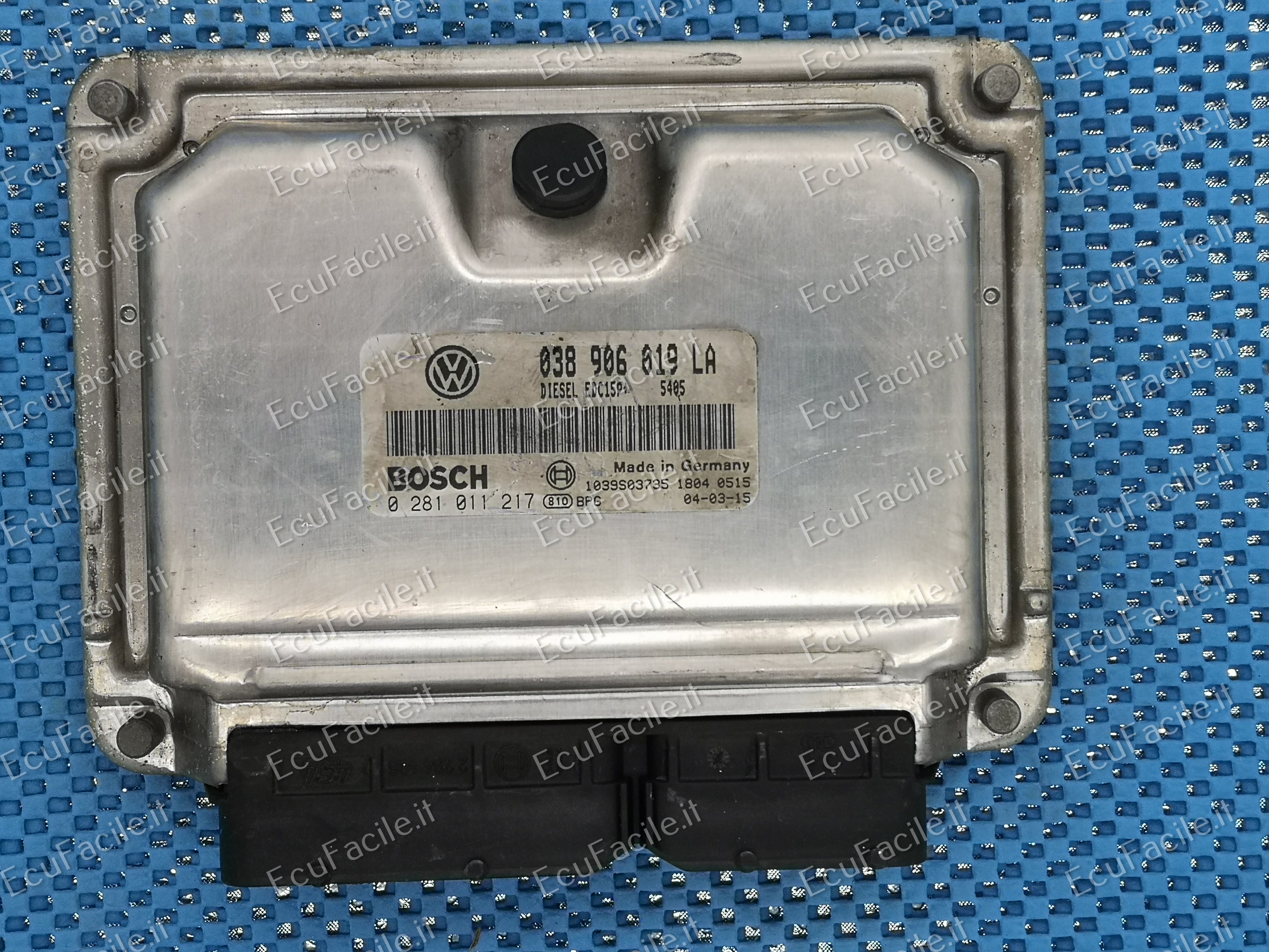 ECU SKODA FABIA 1.9 TDI 0281011217 038906019LA , EDC15P+.