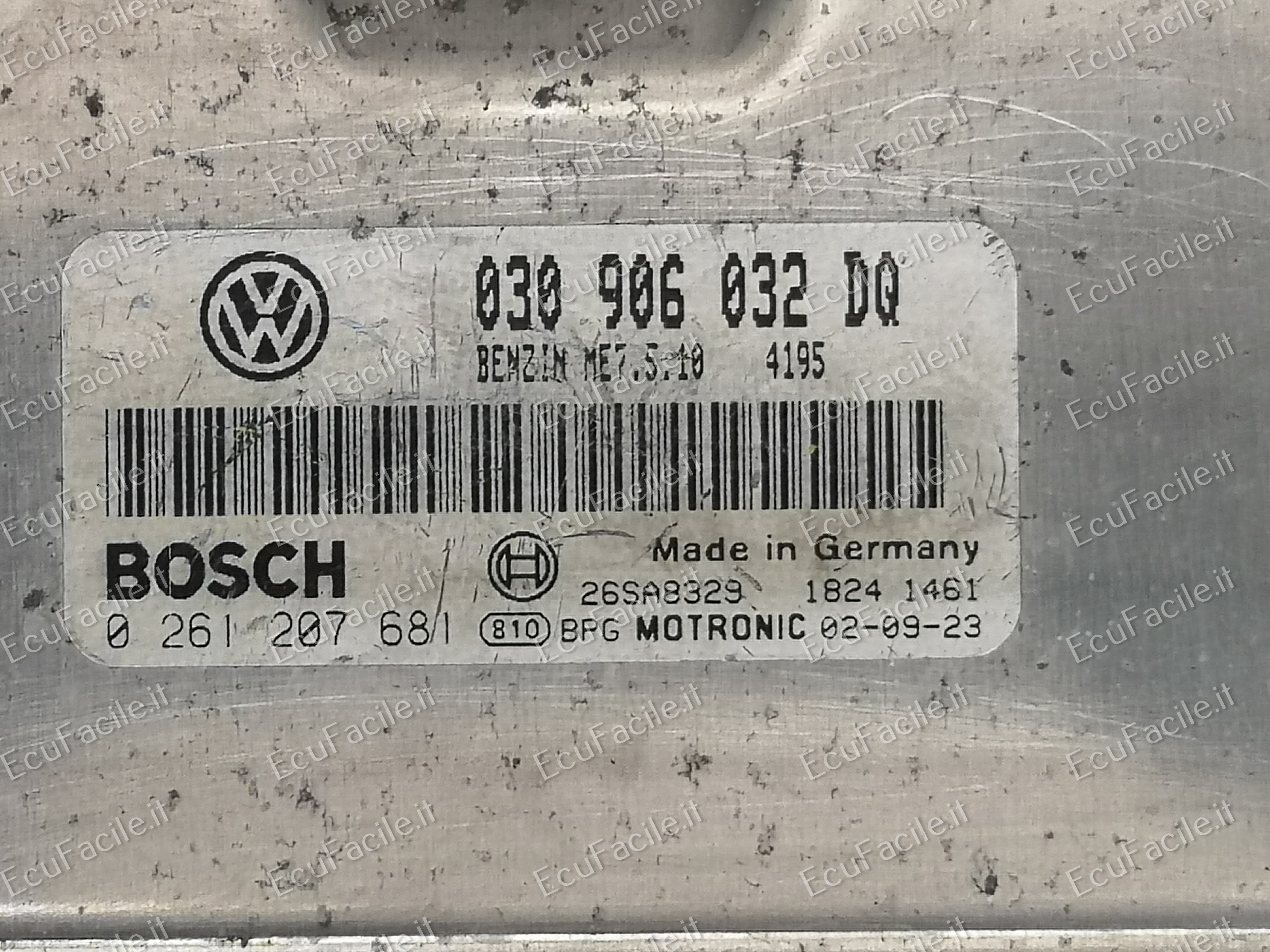 ECU VW VOLKSWAGEN LUPO 1.4 0261207681 030906032DQ, ME7.5.10