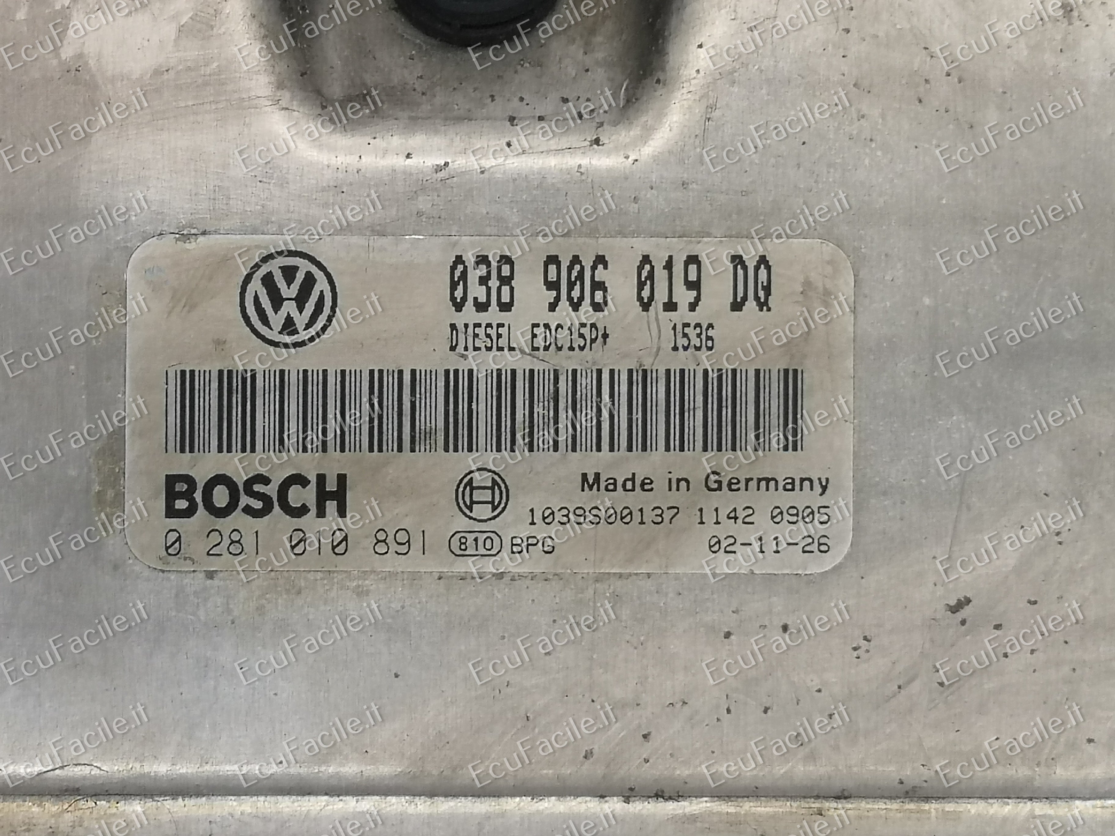 ECU SEAT IBIZA 1.4 16v 0281010891 038906019DQ EDC 15P+ 22.3.2