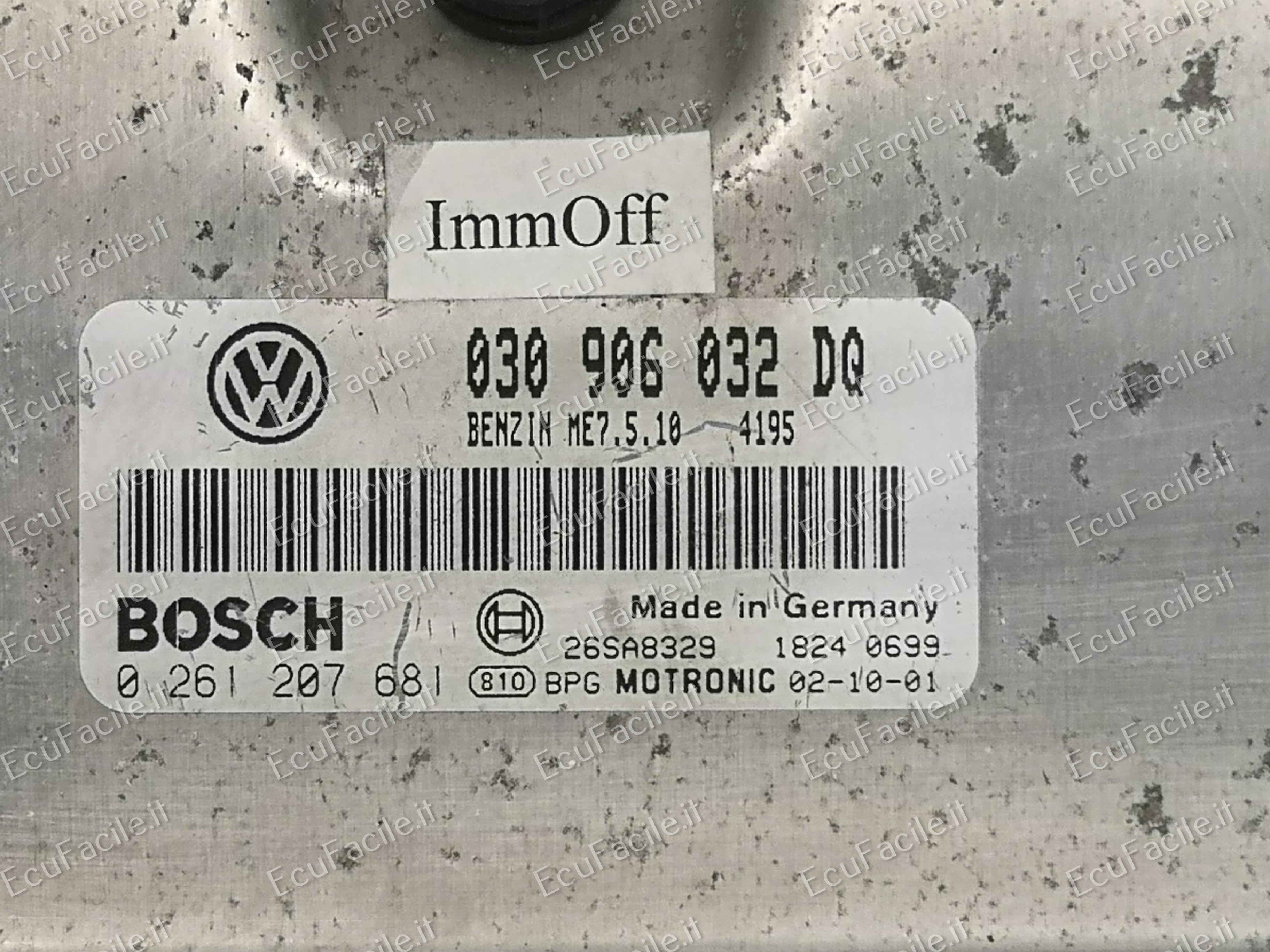 ECU VW VOLKSWAGEN LUPO 1.4 0261207681 030906032DQ, ME7.5.10