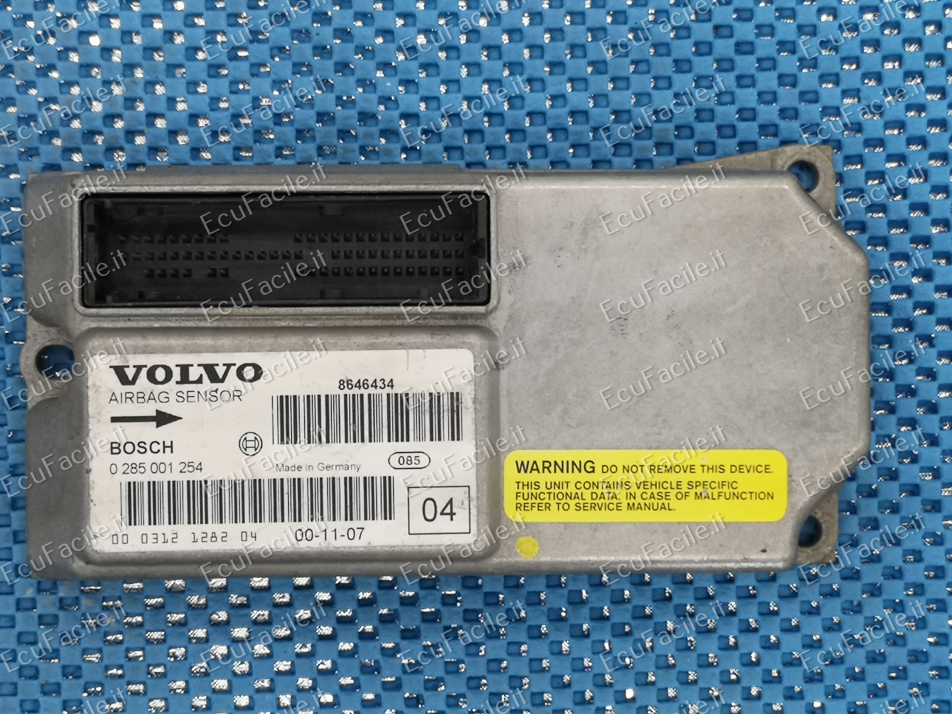ECU Centralina Airbag Volvo XC70 V70 S80 2000 0285001254 8645271