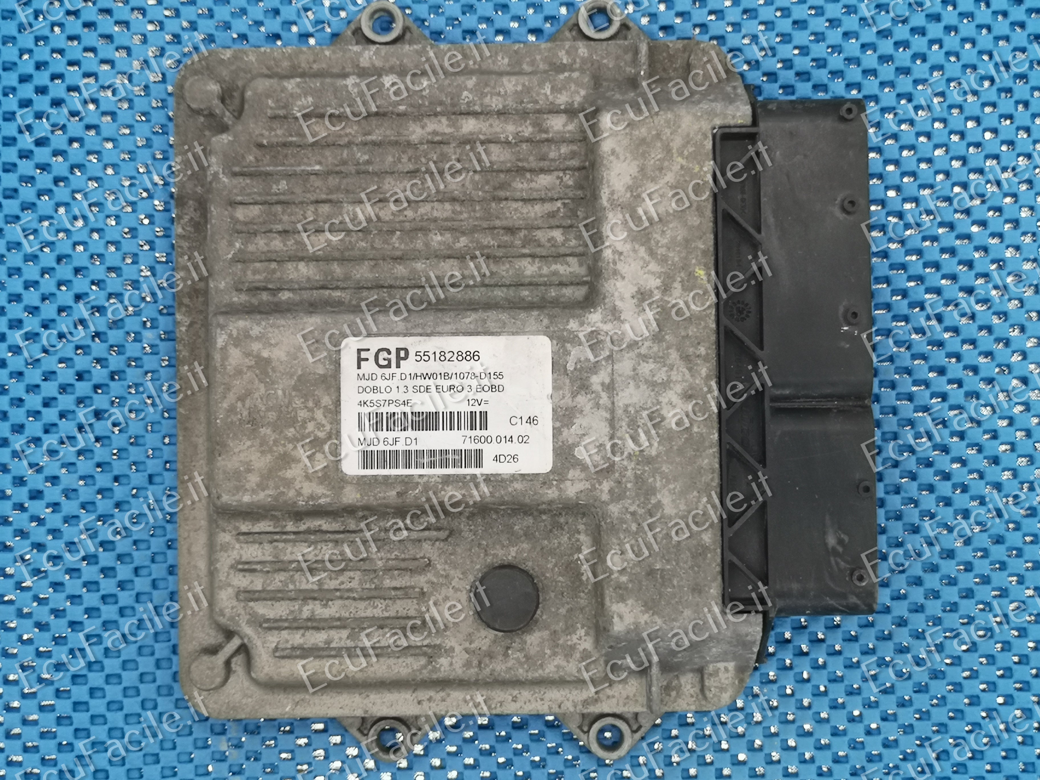 Ecu fiat doblo 2004 1.3 55182886 MJD 6JF.D1 HW01B