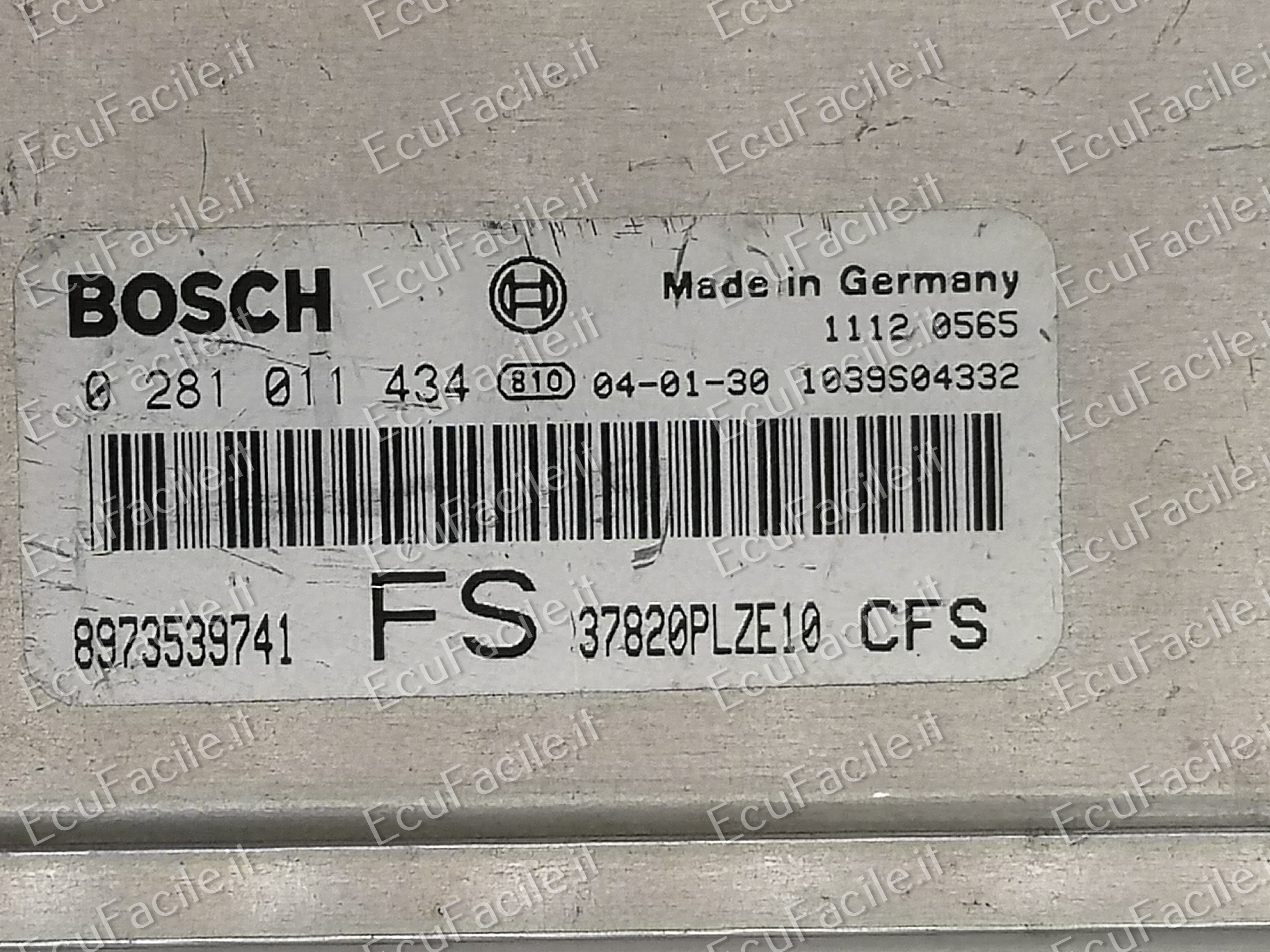 ECU HONDA CIVIC 1.7 CDTI BOSCH 0281011434 8973539742