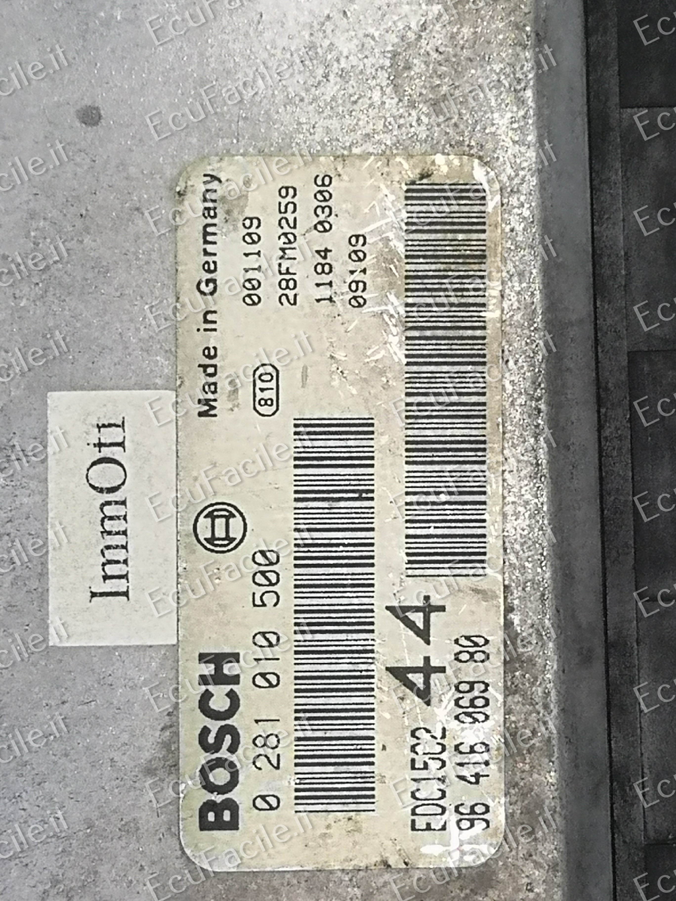 ECU PEUGEOT 206 2.0 HDI BOSCH 0281010500 9641606980 EDC15C2