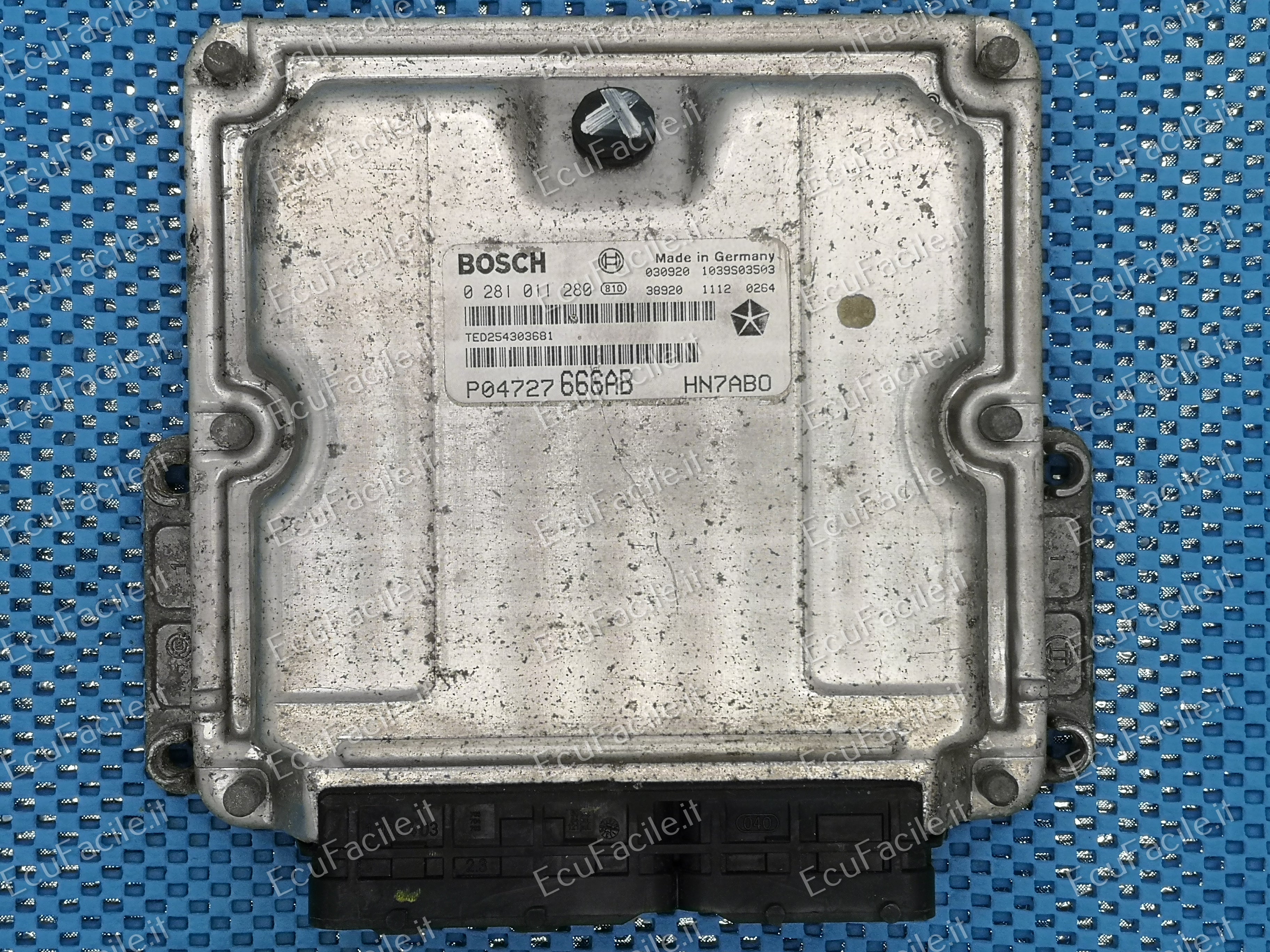 ECU 0281011280 CHRYSLER 04727666AB EDC 15C5 VOYAGER 2.5 CRD.
