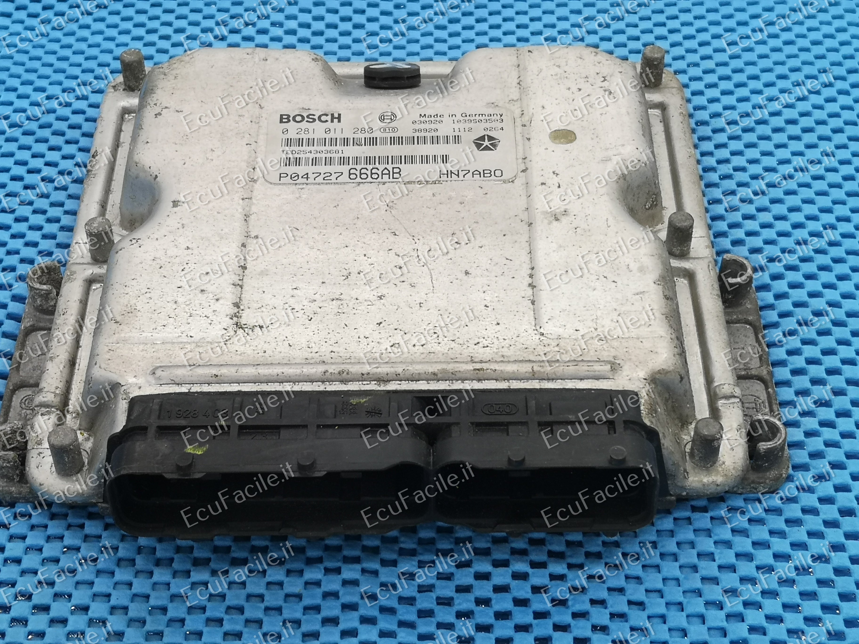ECU 0281011280 CHRYSLER 04727666AB EDC 15C5 VOYAGER 2.5 CRD.