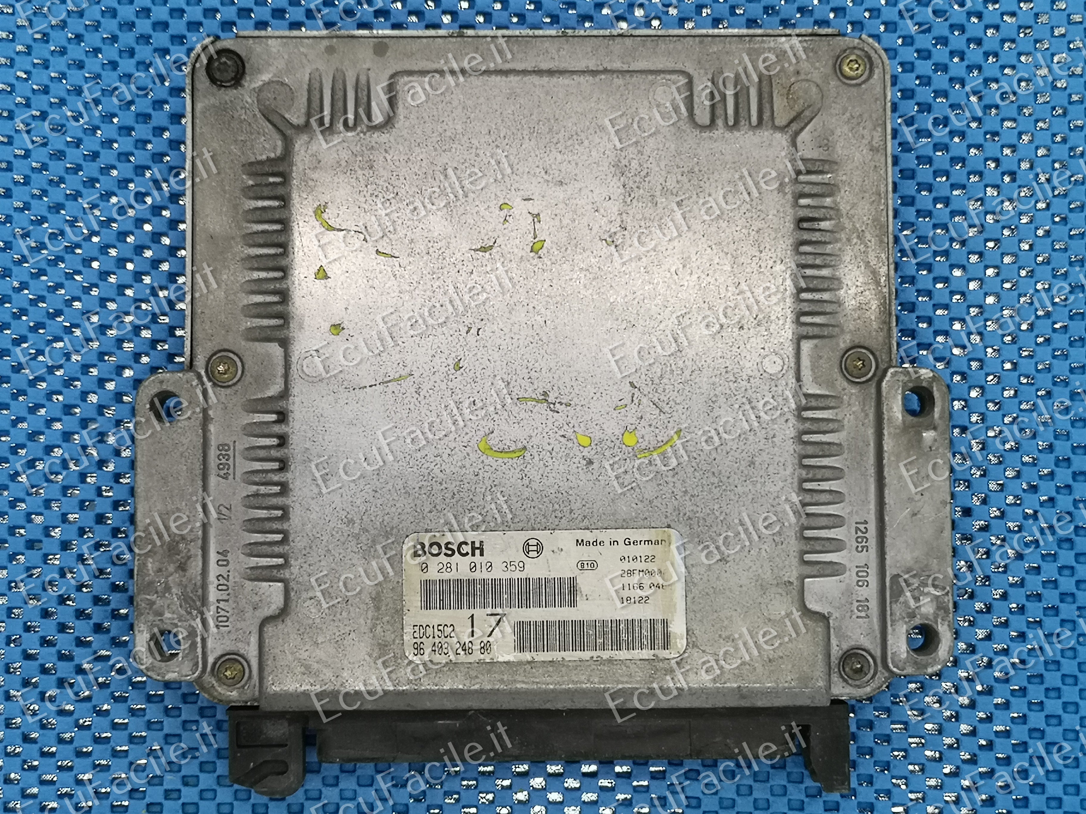 Ecu Citroen Jumpy 2.0cc HDI 0281010359, 9640324880 EDC15C2
