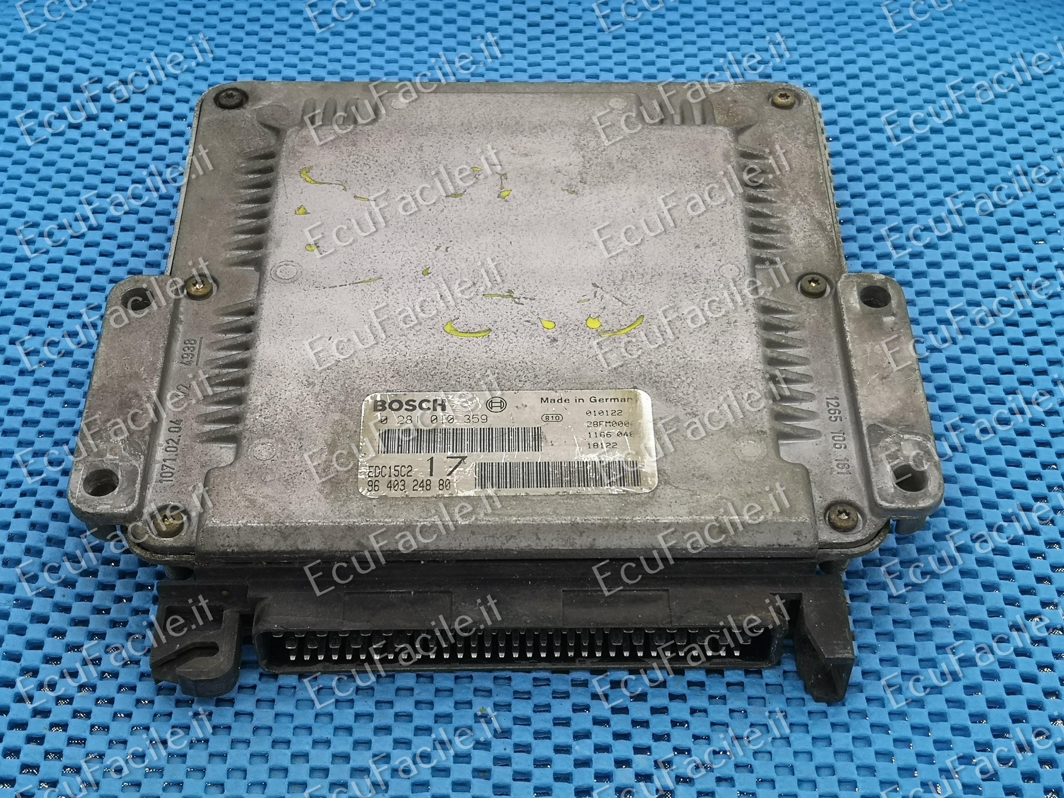 Ecu Citroen Jumpy 2.0cc HDI 0281010359, 9640324880 EDC15C2