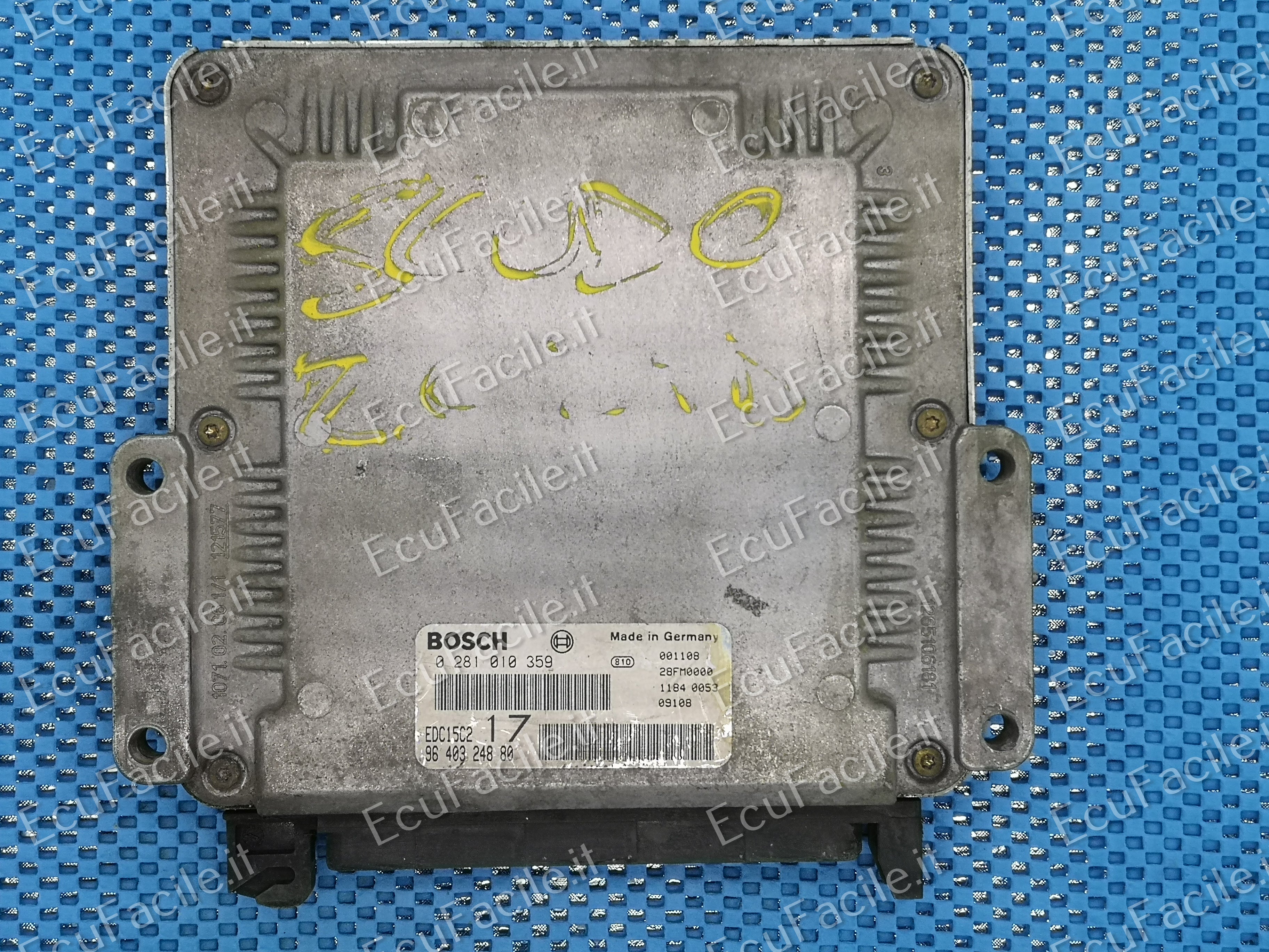 Ecu Citroen Jumpy 2.0cc HDI 0281010359, 9640324880 EDC15C2