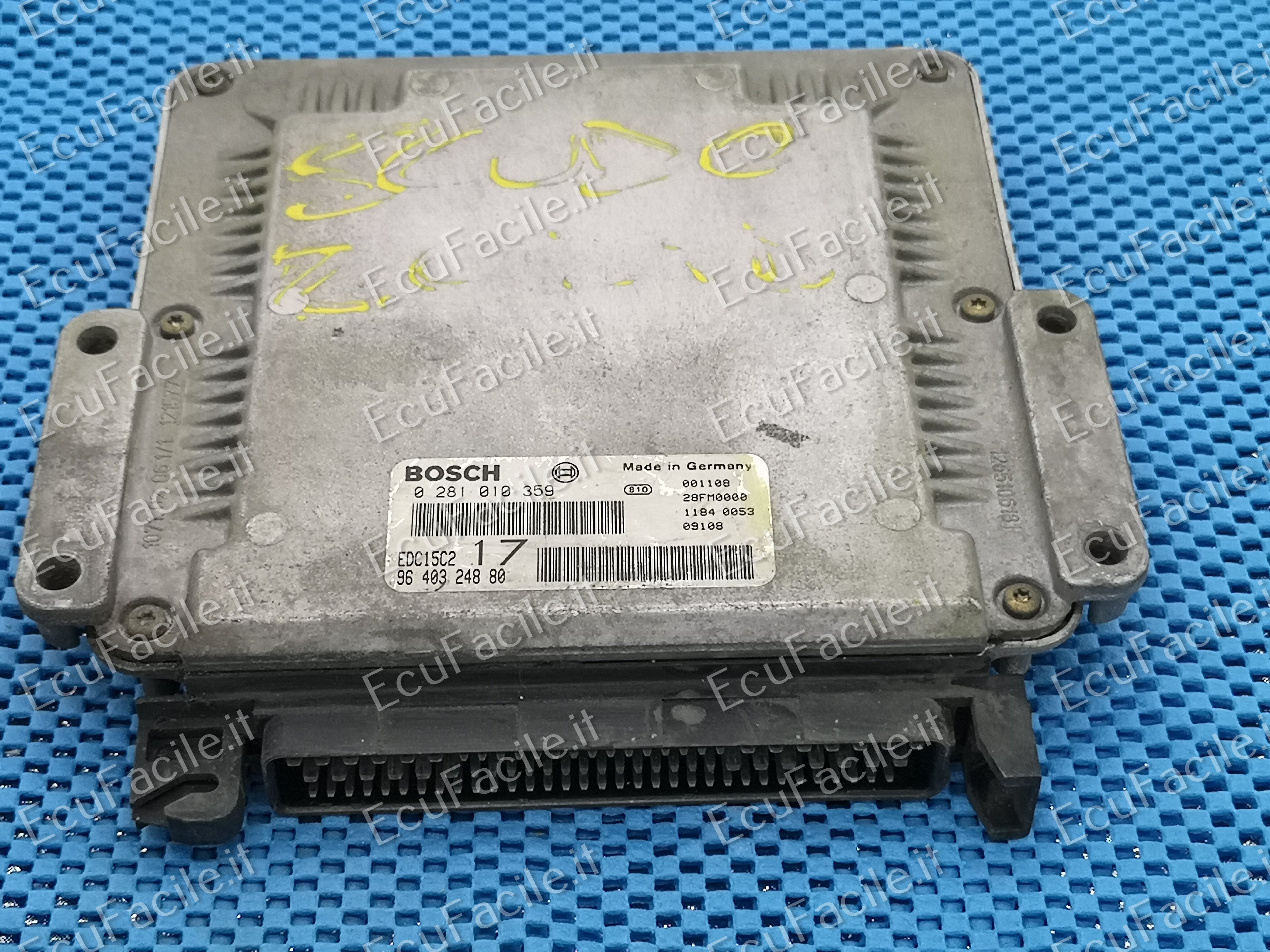 Ecu Citroen Jumpy 2.0cc HDI 0281010359, 9640324880 EDC15C2