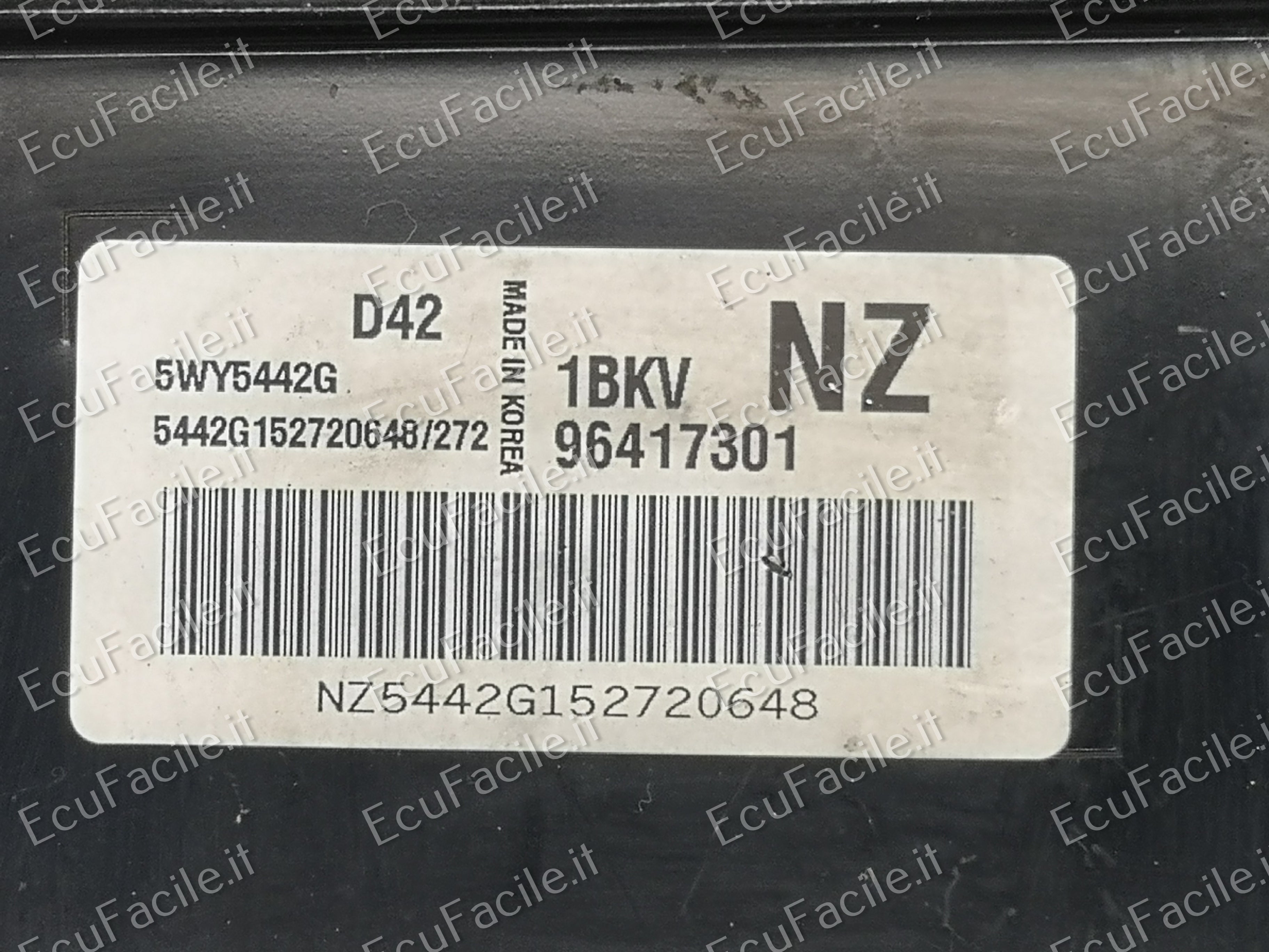 ECU Chevrolet Matiz 1.0 8v Sirius D4-5WY5442E 96417301 1BKV NZ